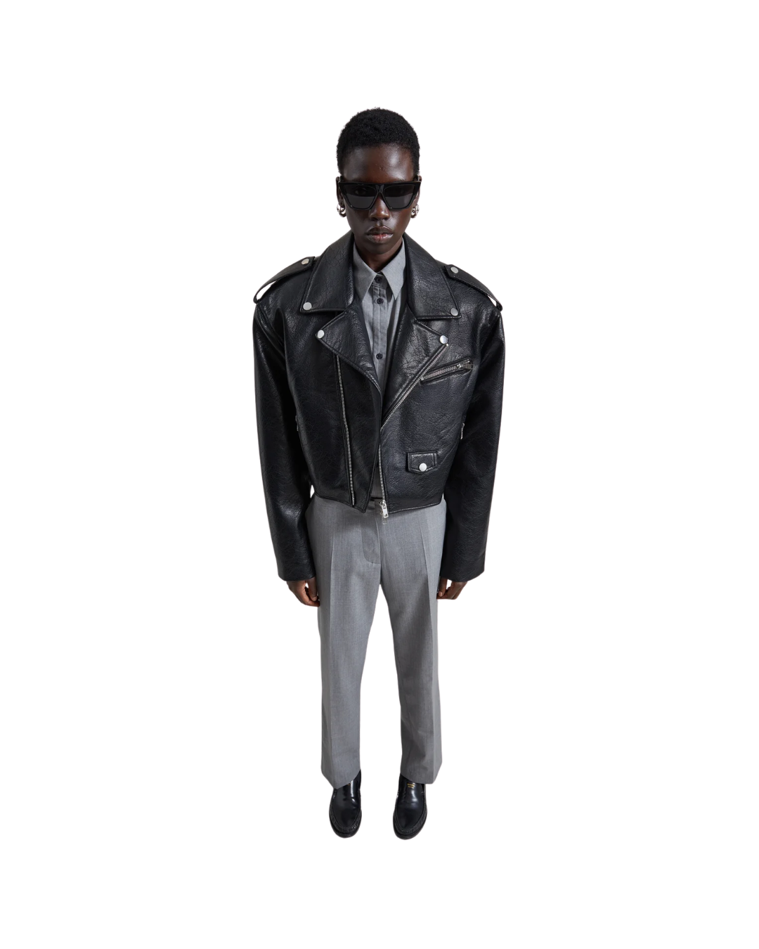 Daphne Cropped Biker Jacket