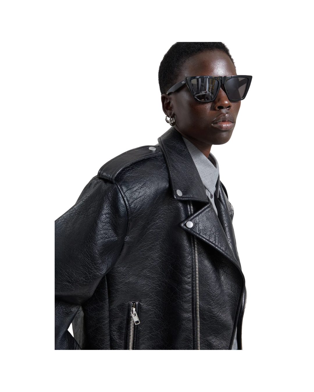 Daphne Cropped Biker Jacket