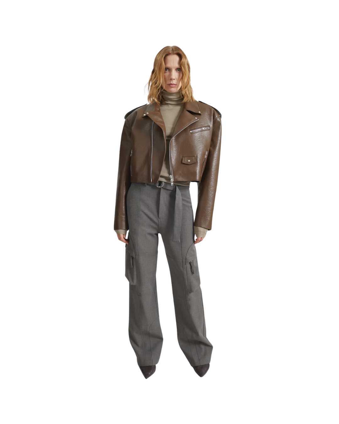 Daphne Cropped Biker Jacket