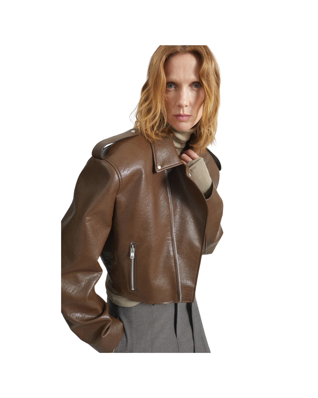 Daphne Cropped Biker Jacket
