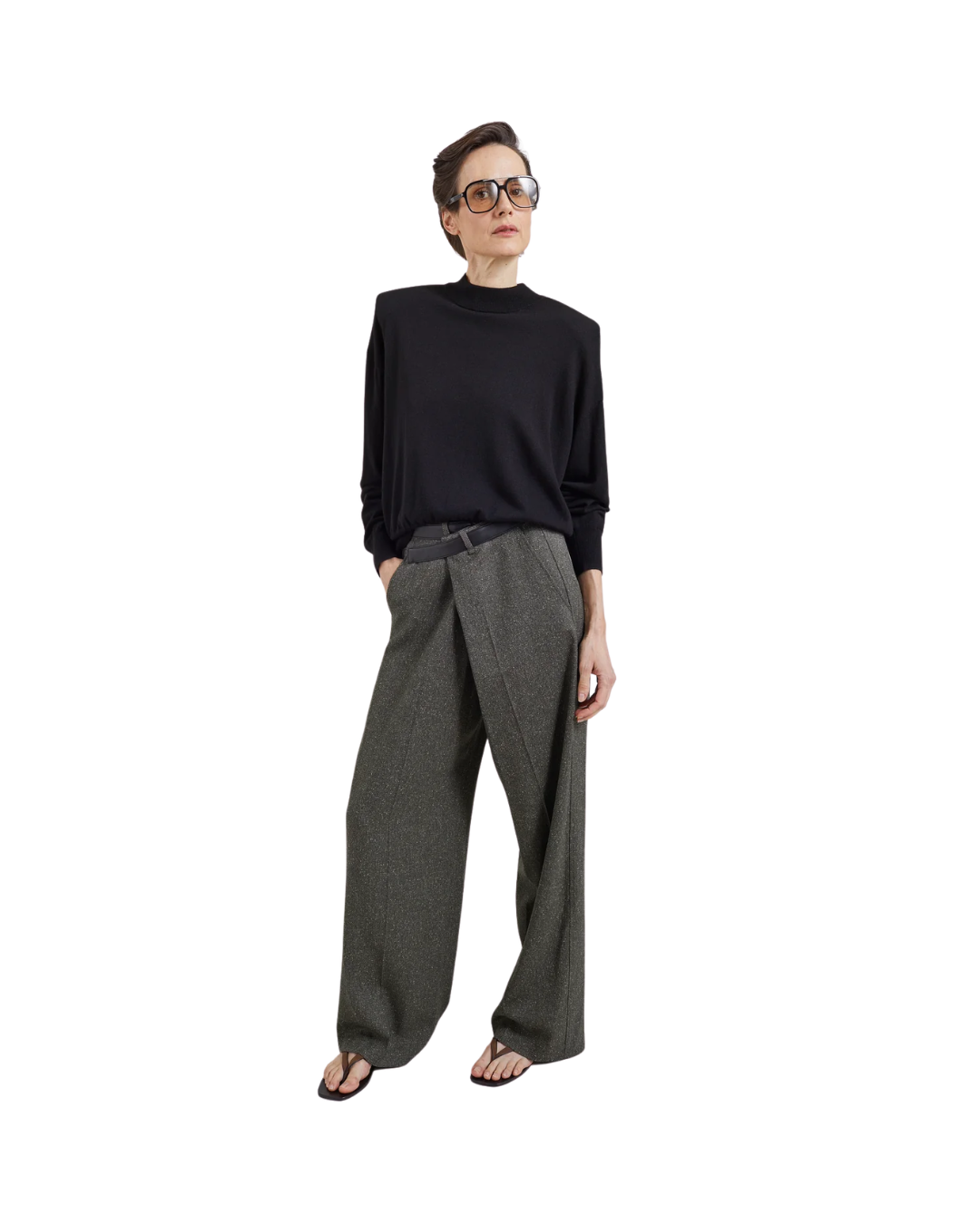 Rue Padded High Neck Sweater