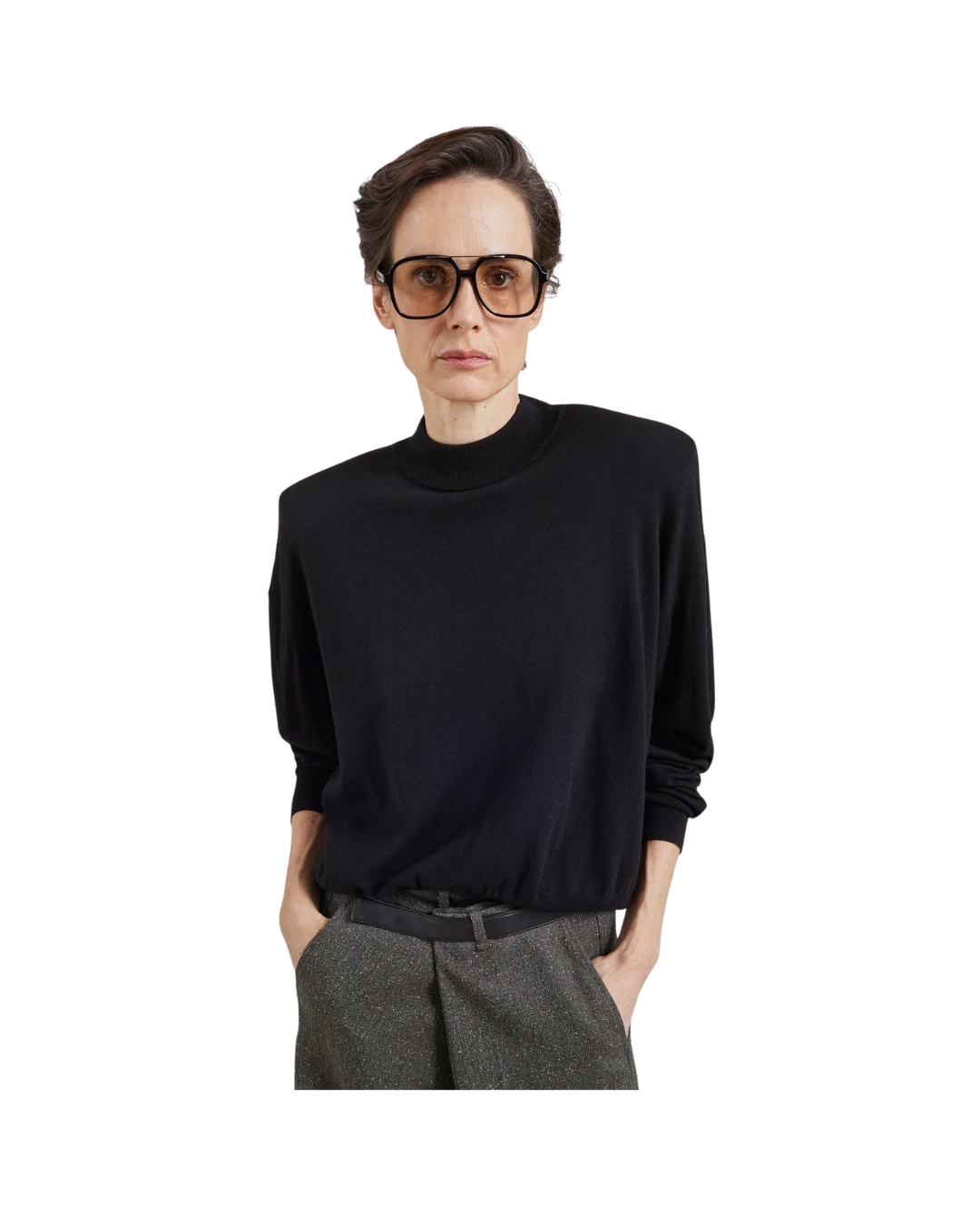 Rue Padded High Neck Sweater