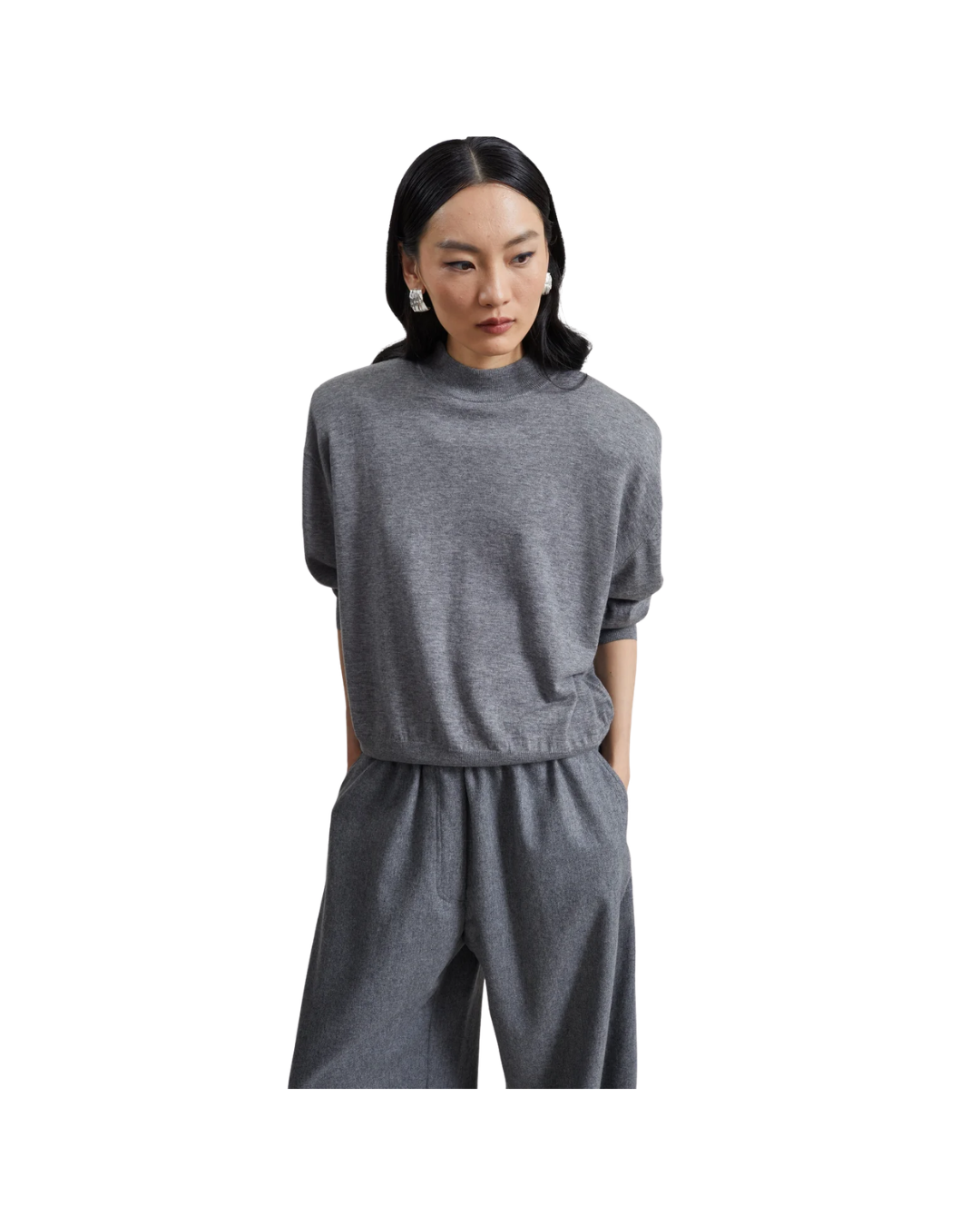Rue Padded High Neck Sweater