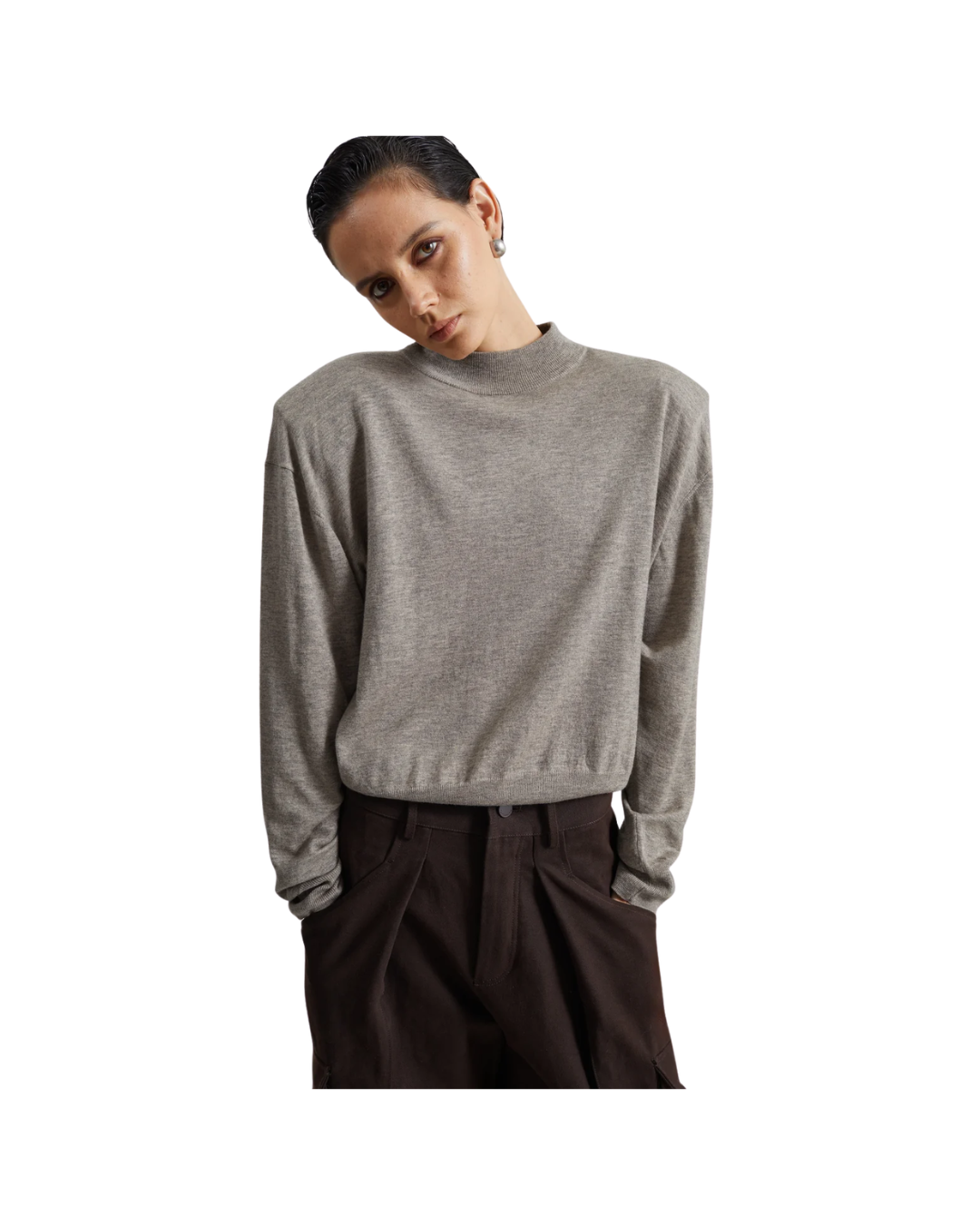 Rue Padded High Neck Sweater