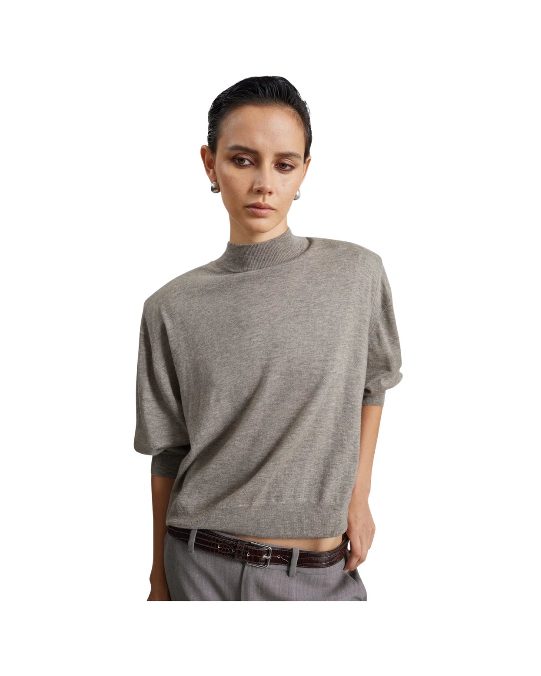 Rue Padded High Neck Sweater