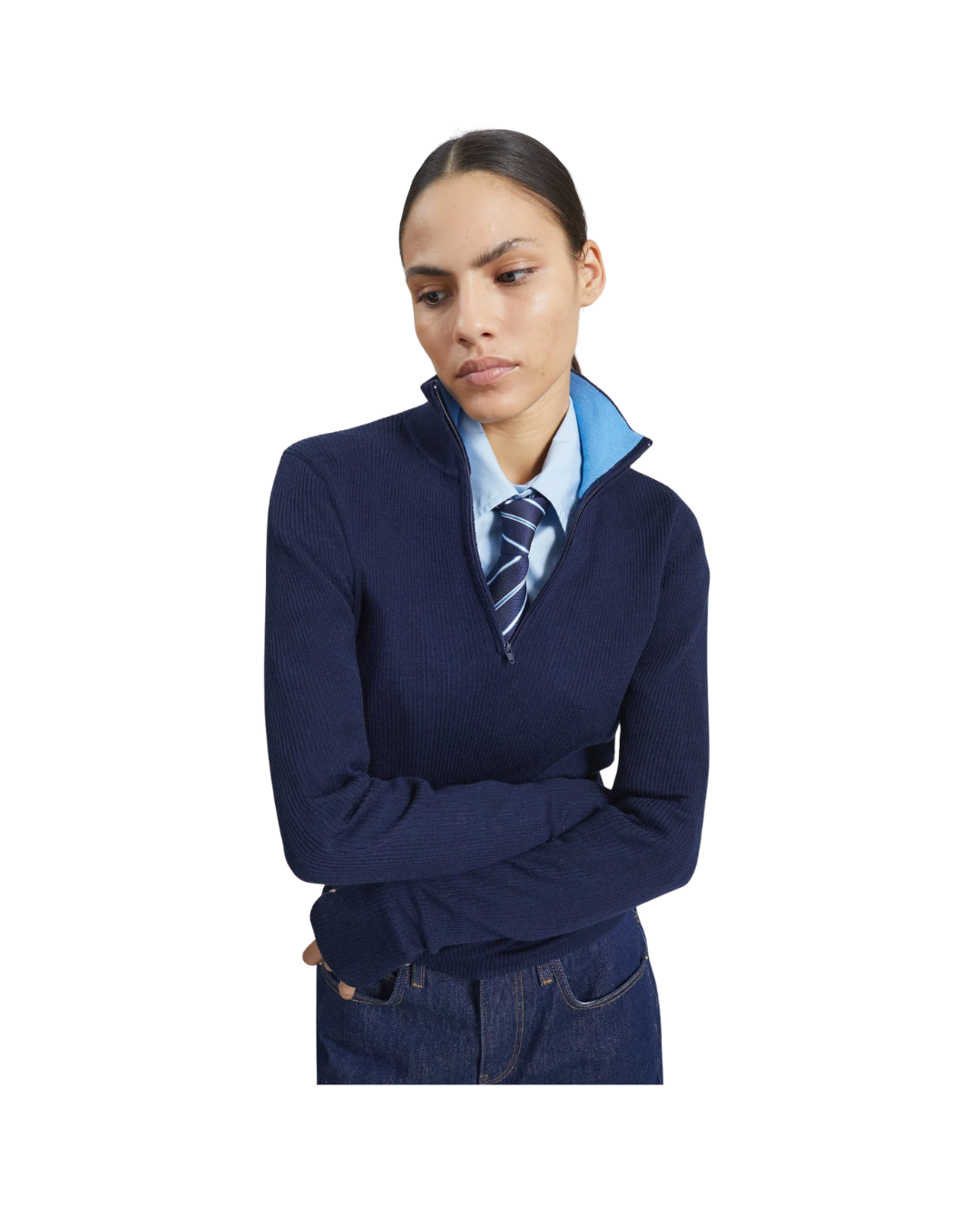 Sade Knit Zip Sweater