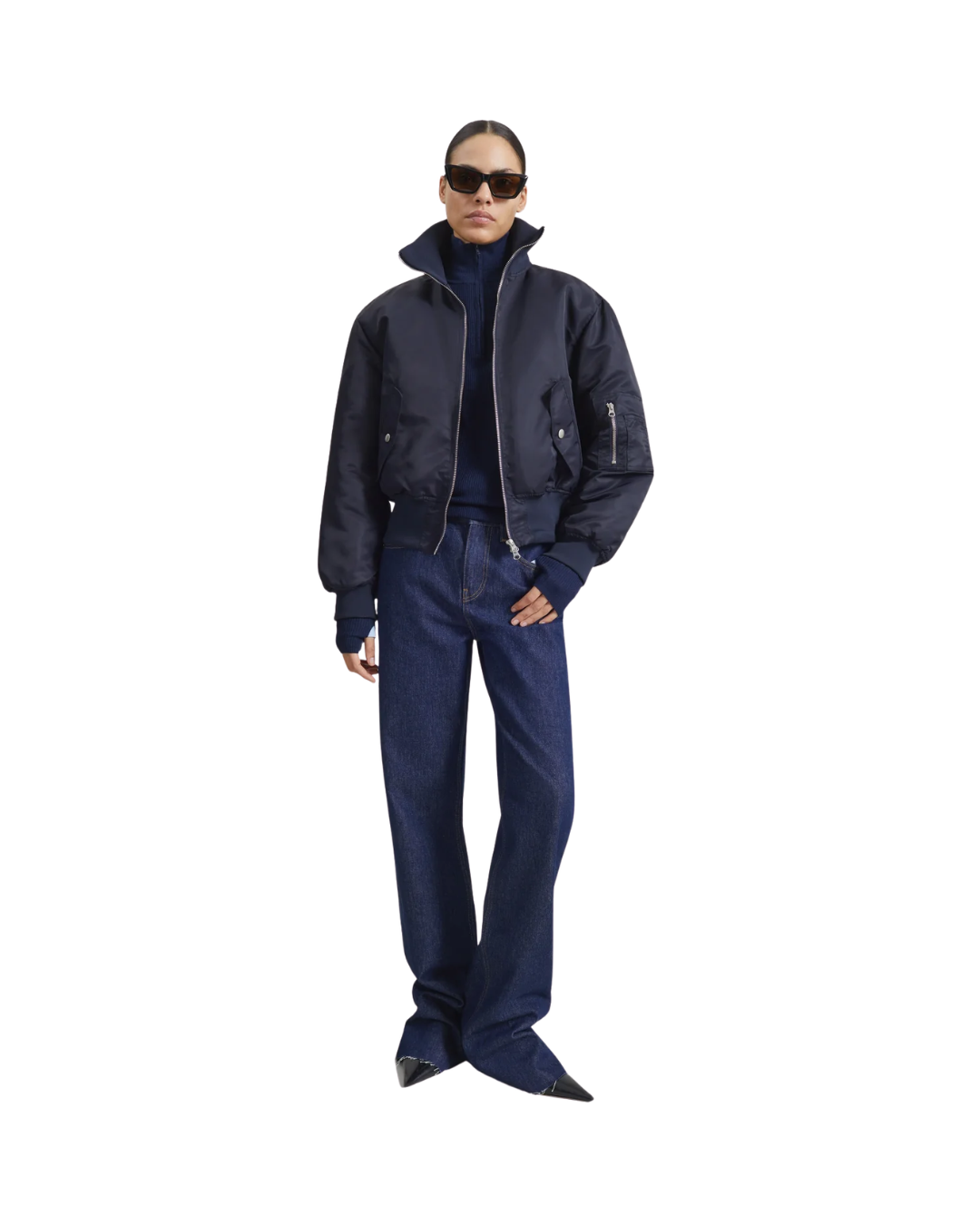 Storm Cropped Bomber Jacket
