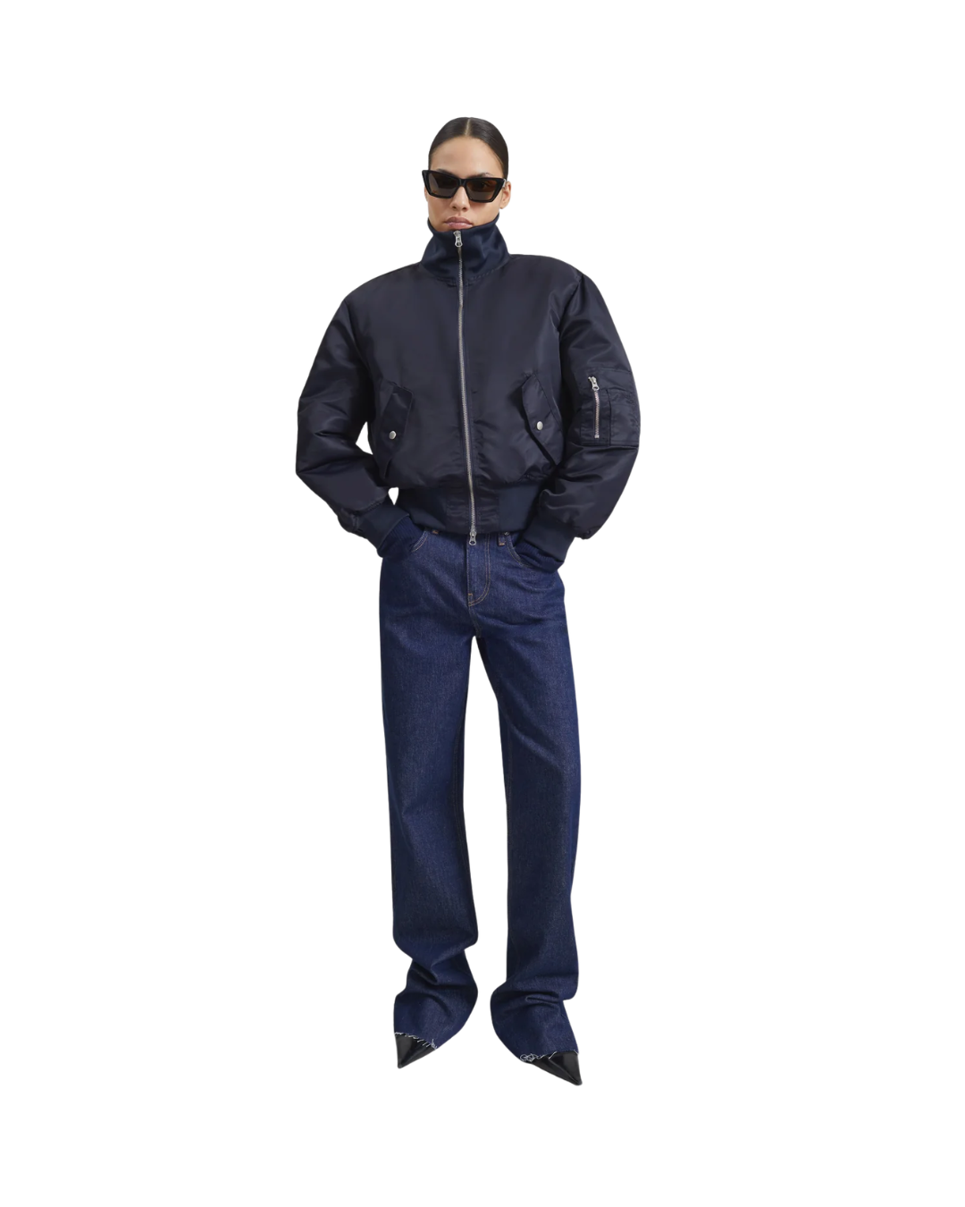 Storm Cropped Bomber Jacket