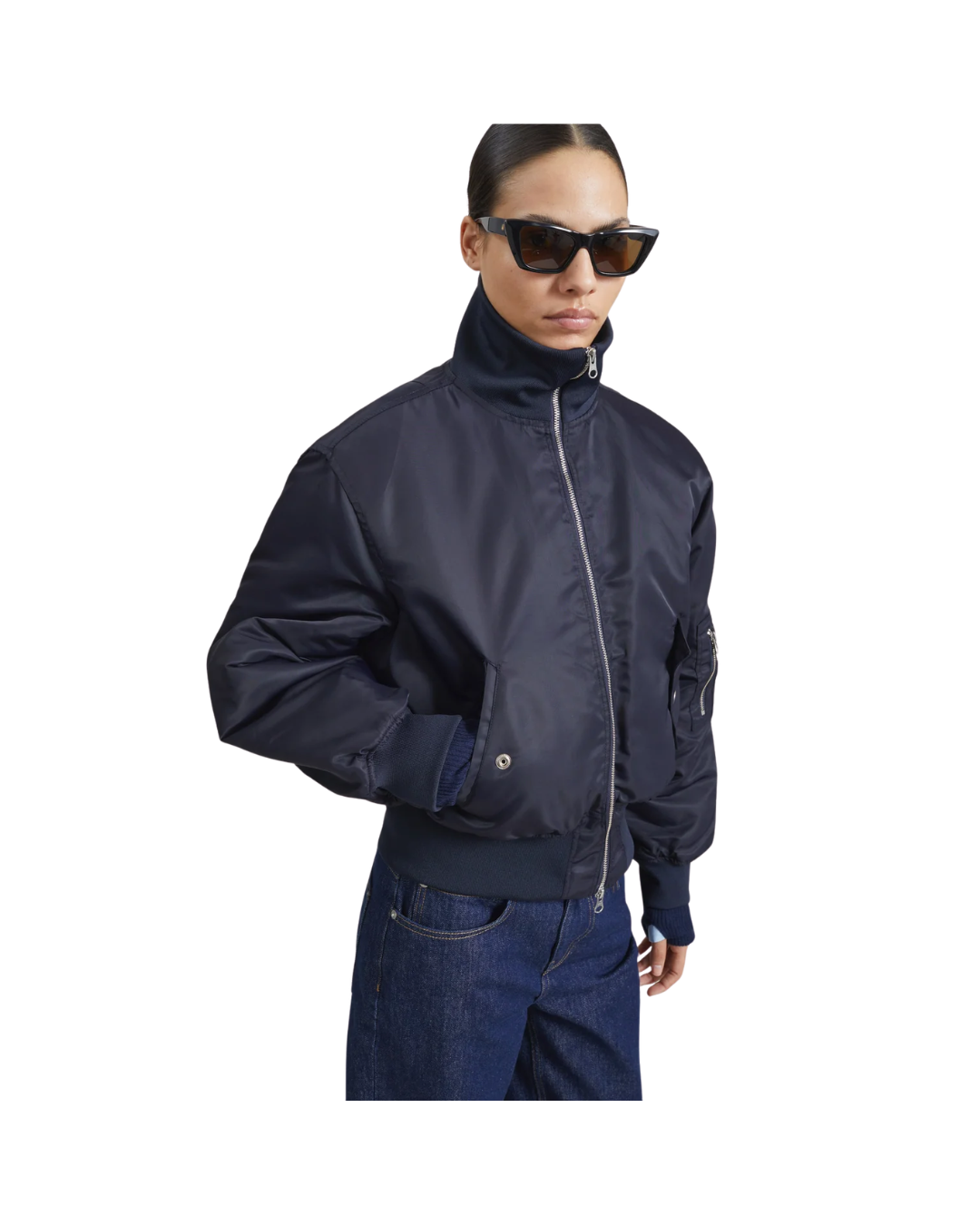Storm Cropped Bomber Jacket