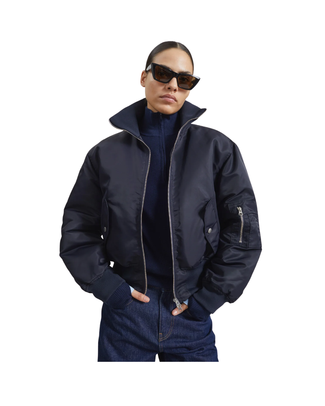 Storm Cropped Bomber Jacket