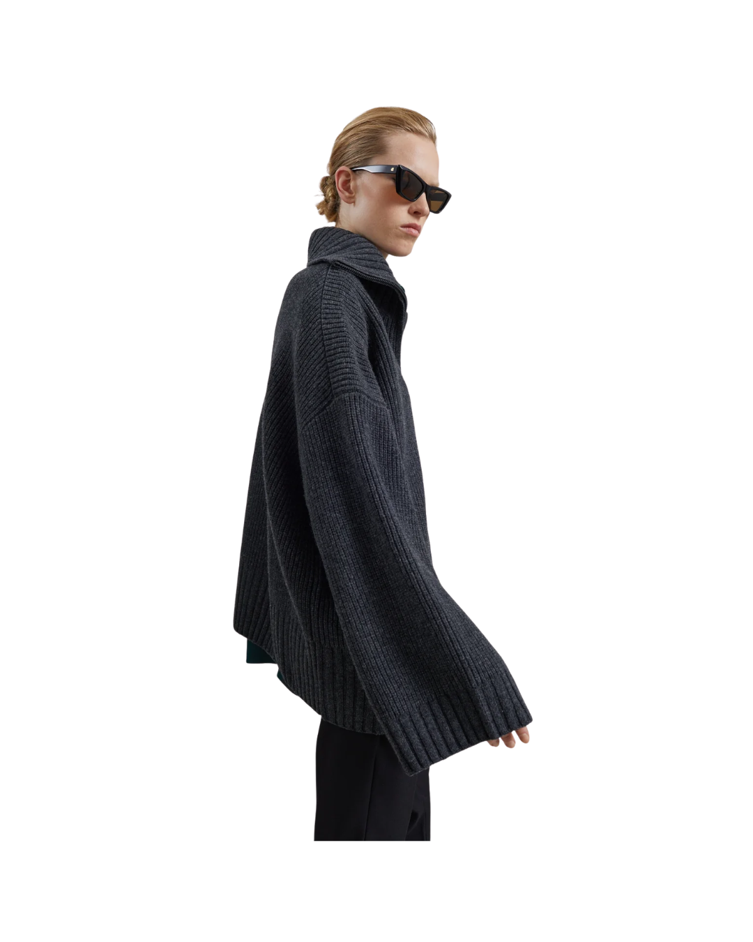 Veda Oversized Zip-Up Cardigan