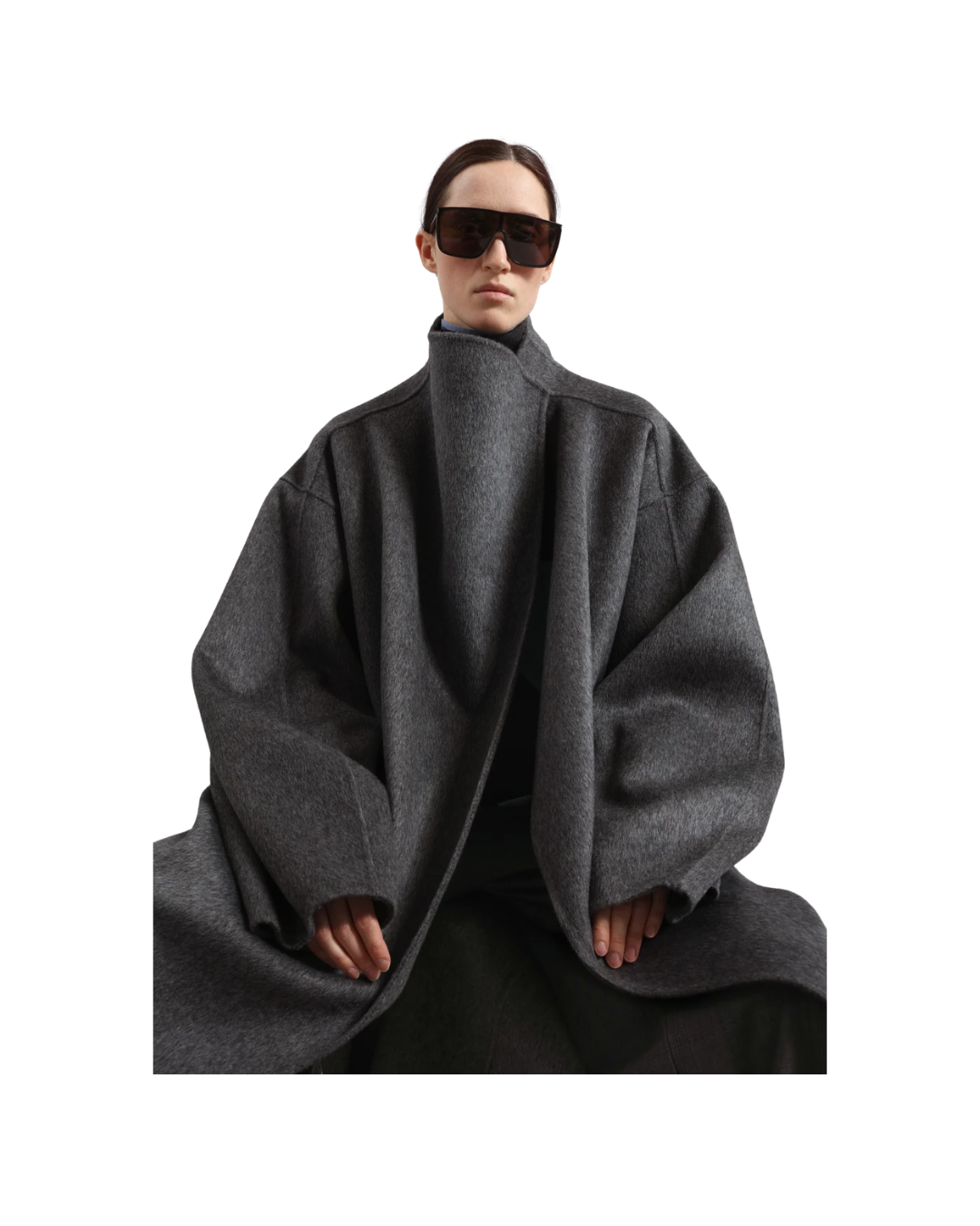 Leroy Funnel Neck Wool Coat