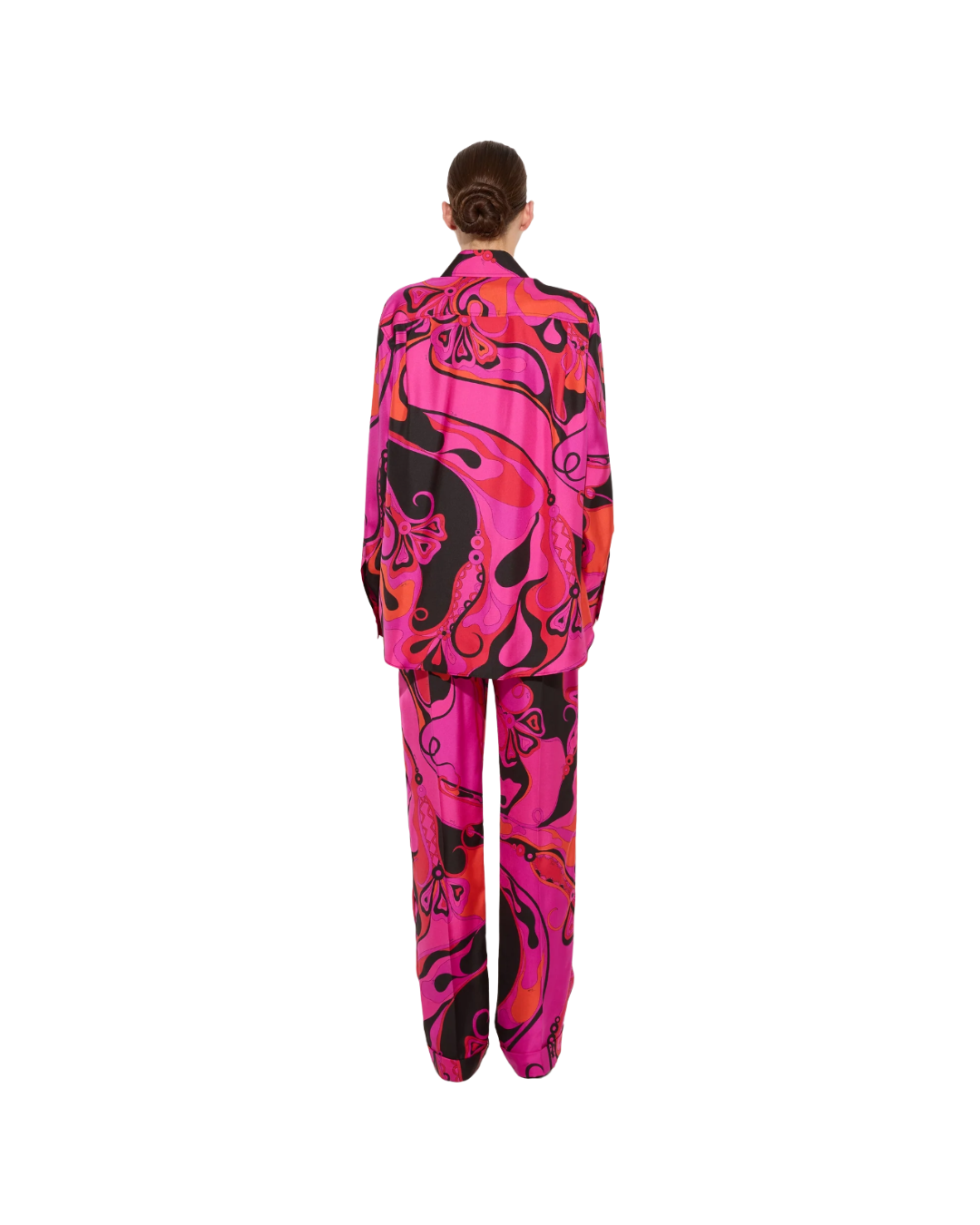 Orchidee Print Silk Shirt