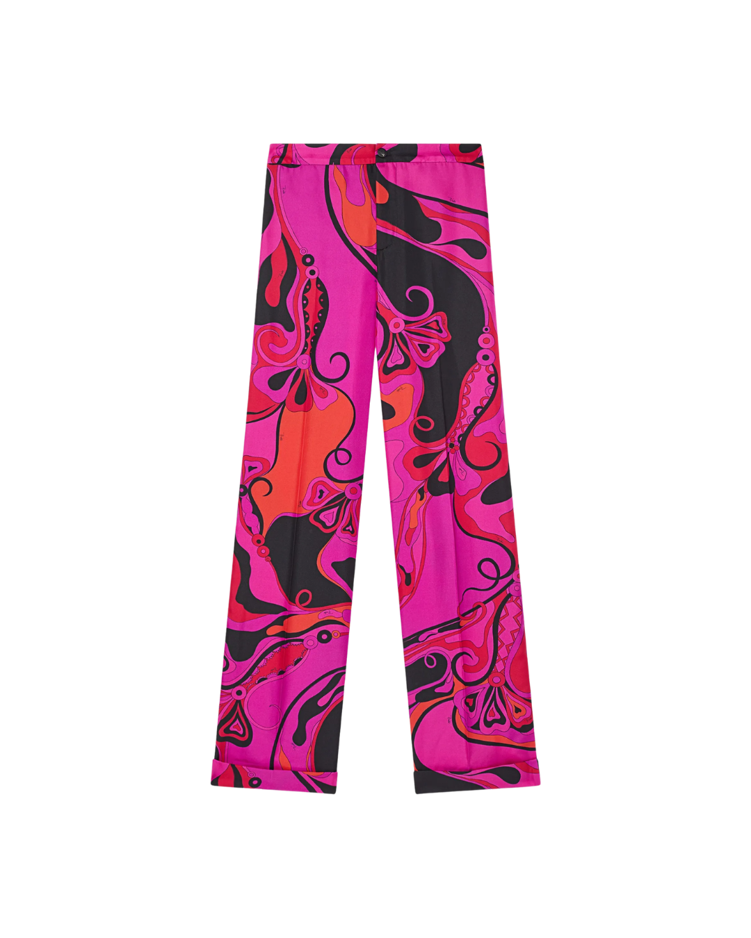 Orchidee-print Silk Pants