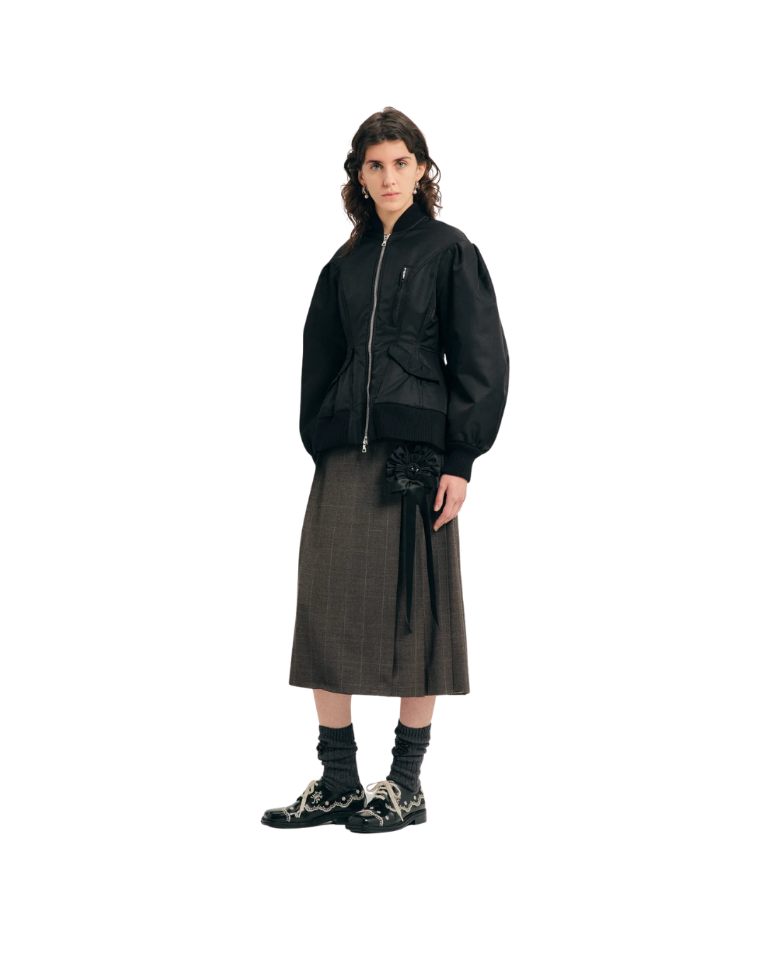Padded Sculpted Bomber Jacket