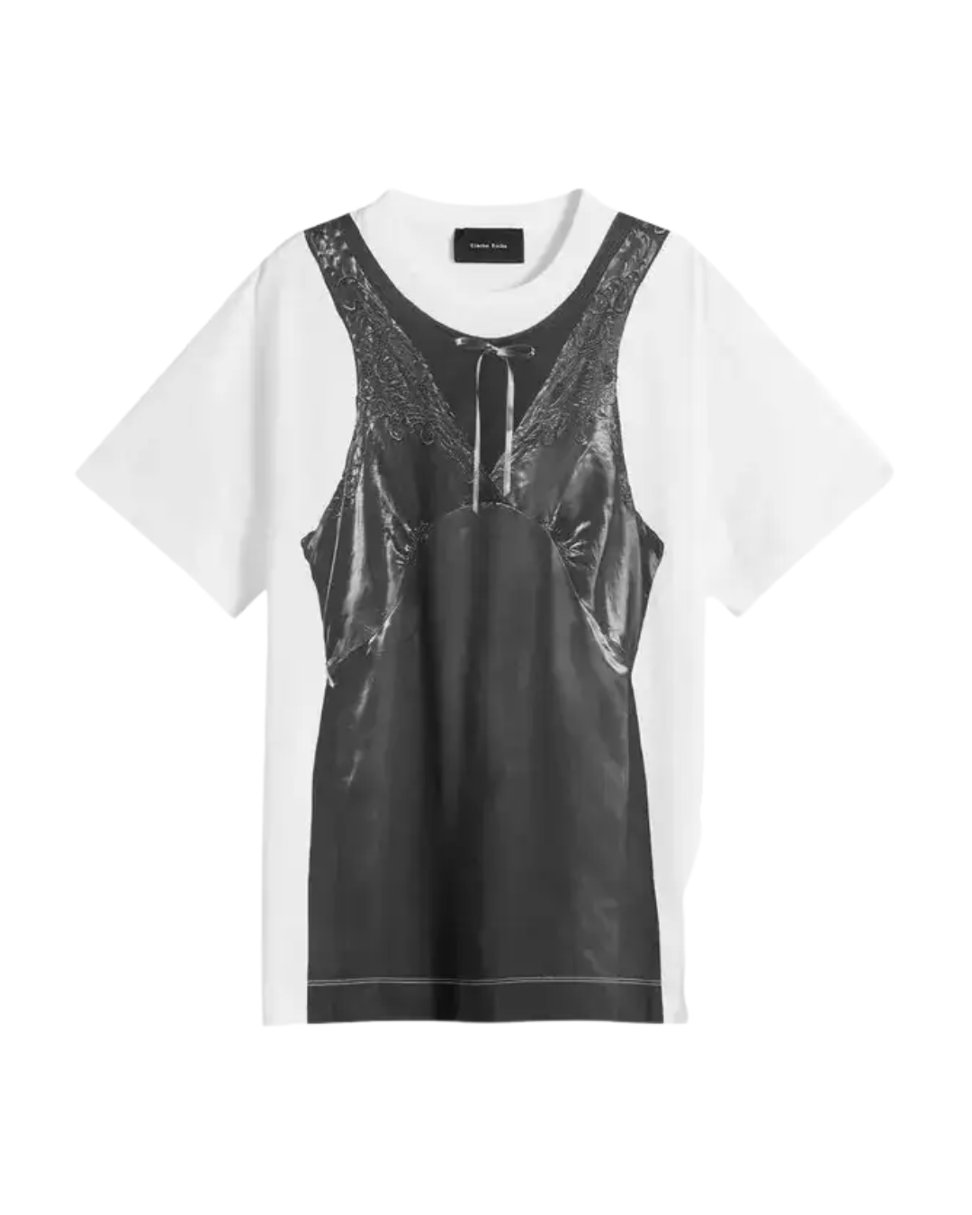 Patchwork Satin Trompe L'oeil Print T-shirt
