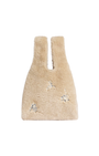Mini Faux Fur Shopper Bag W/ Emb