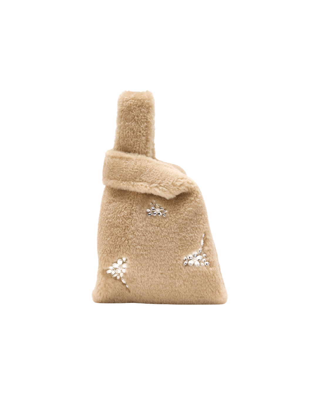Mini Faux Fur Shopper Bag W/ Emb