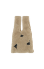 Mini Faux Fur Shopper Bag W/ Emb