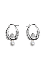 Claddagh & Pearl Hoop Earrings