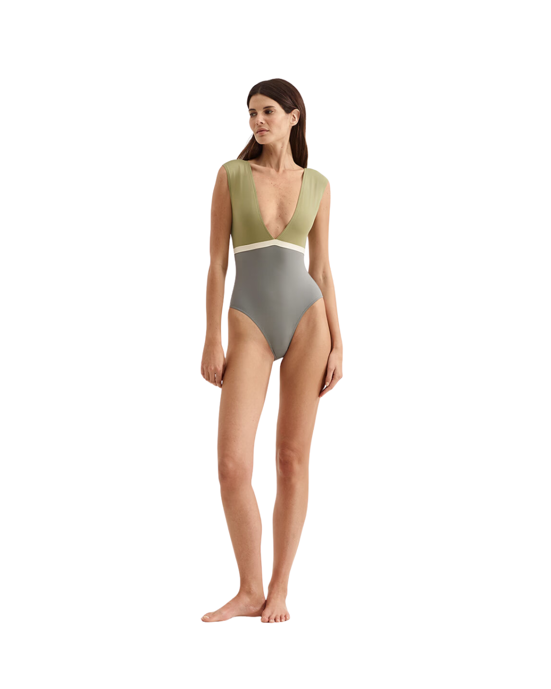 Macadamia Alligator / Argent Swimsuit