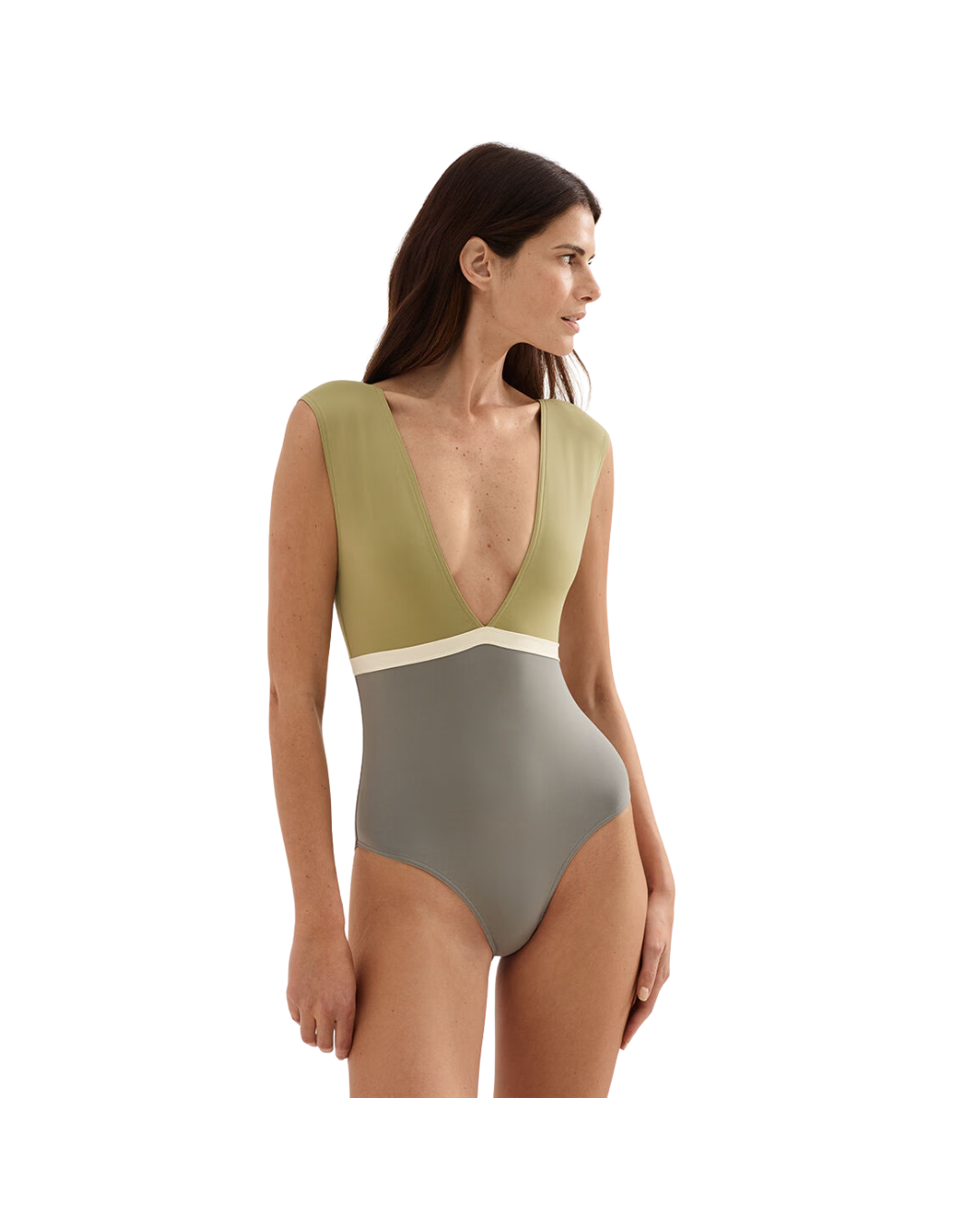 Macadamia Alligator / Argent Swimsuit