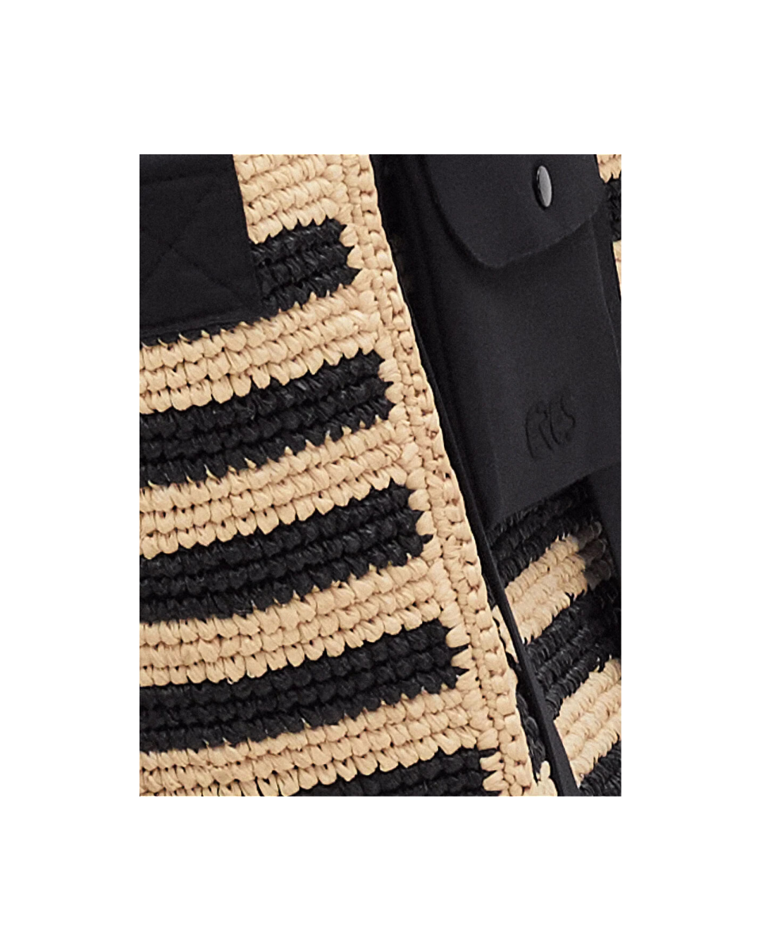 Mini Voyageur Rayure Noire Bag