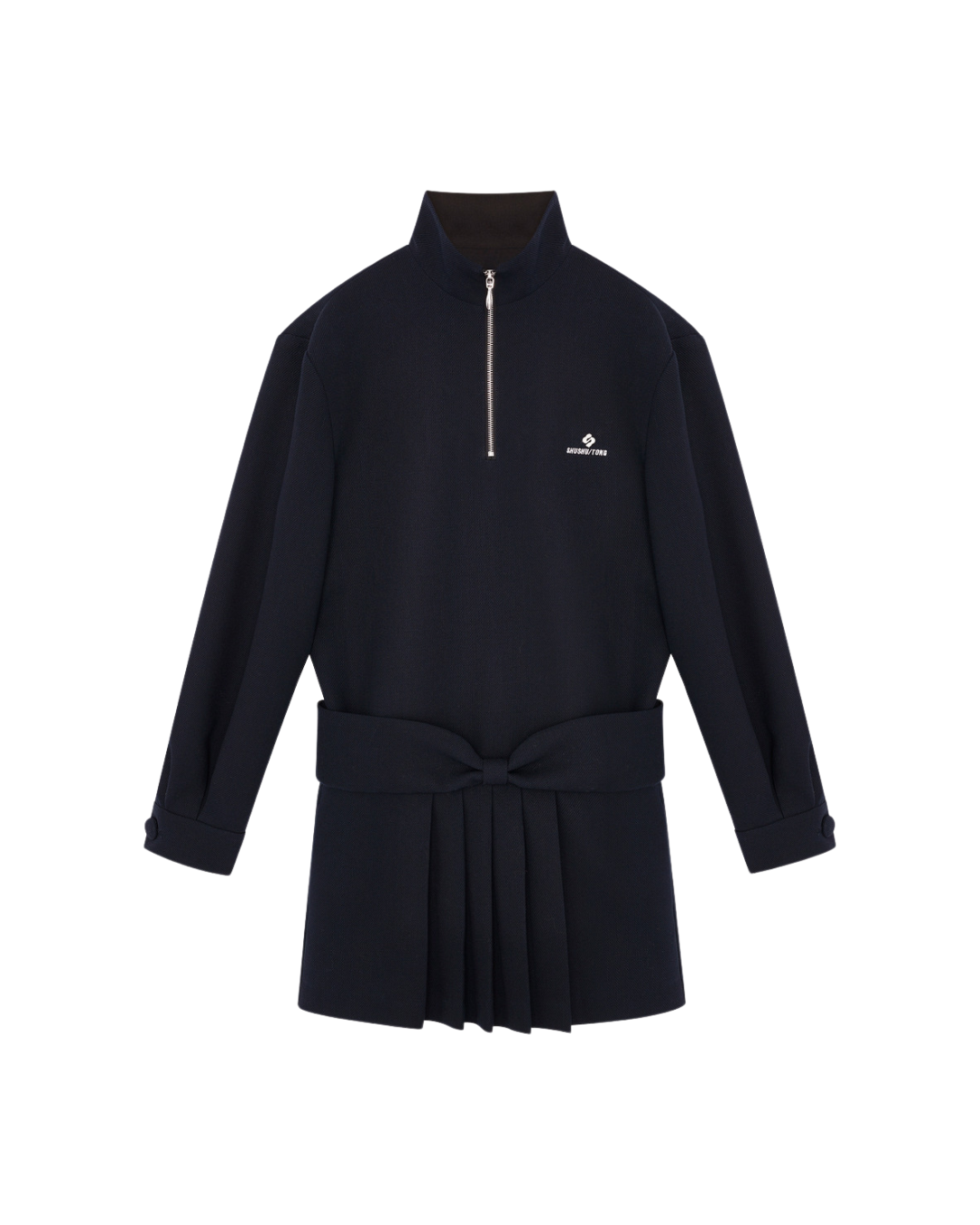 Mandarin Collar Pullover Dress