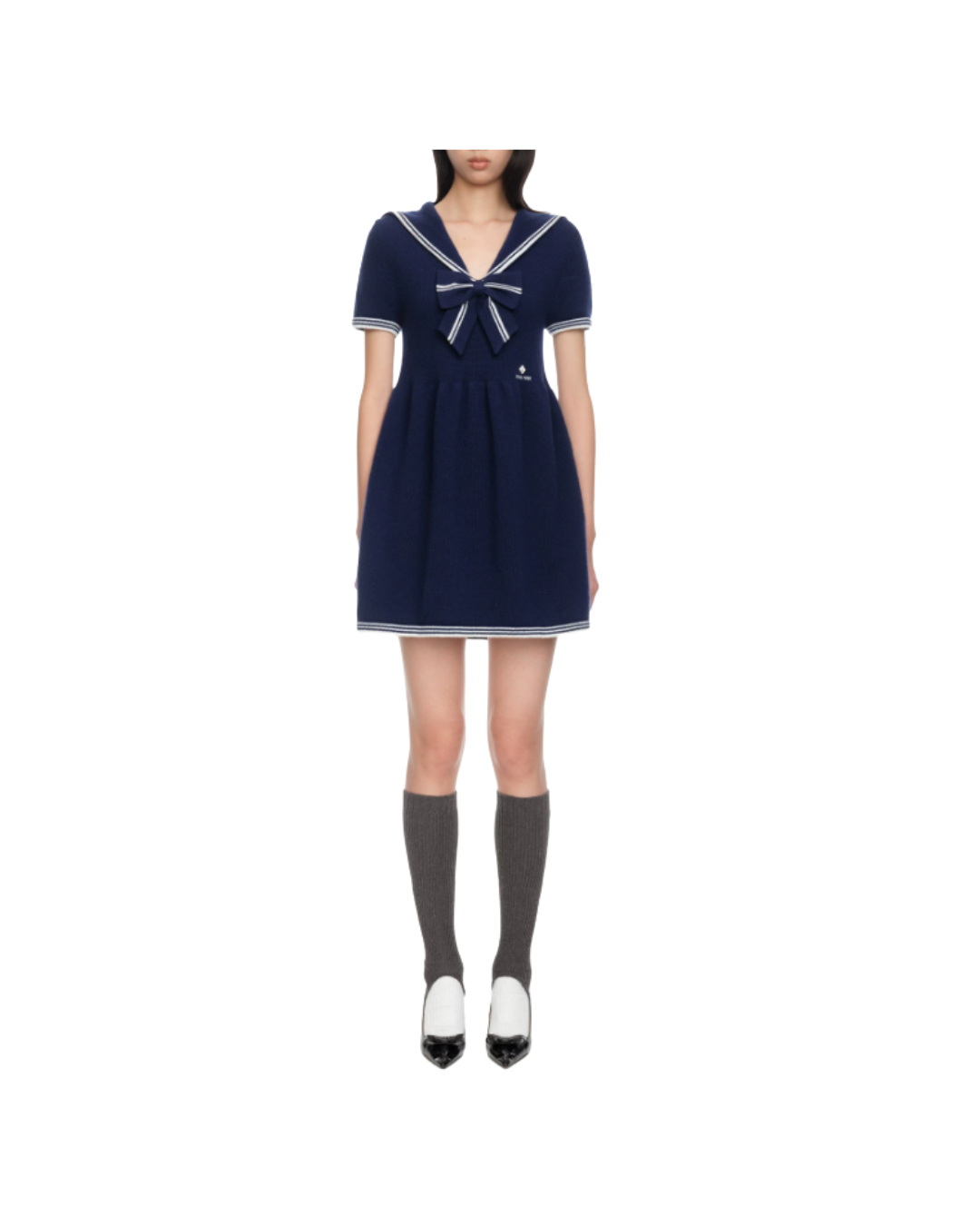 Sailor Collar Knit Dress