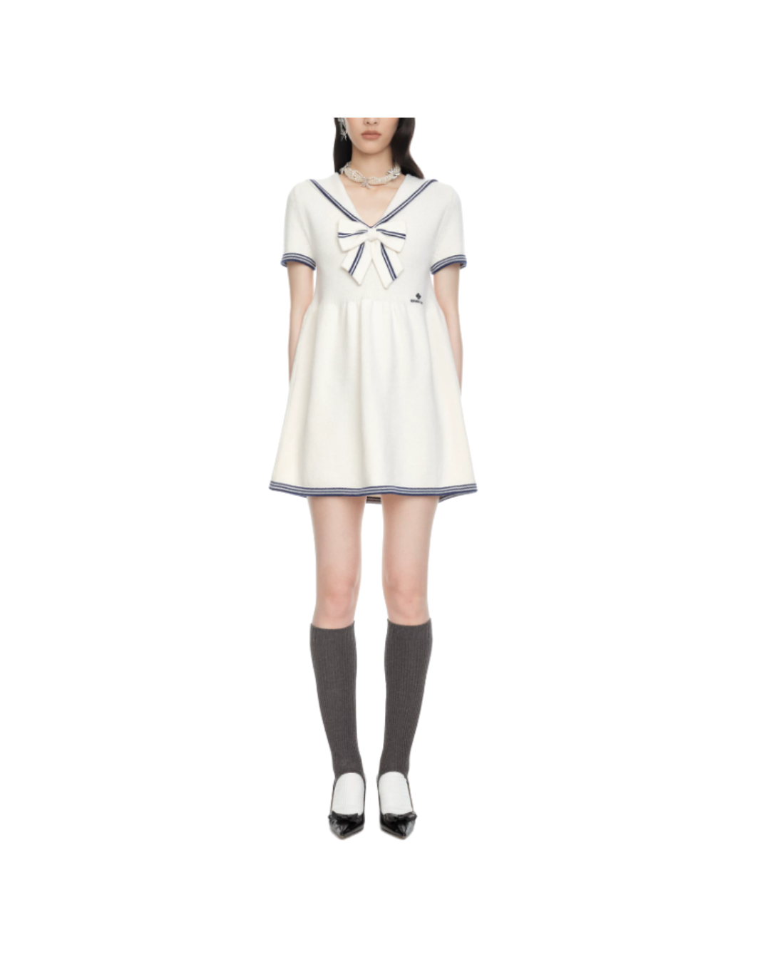 Sailor Collar Knit Dress
