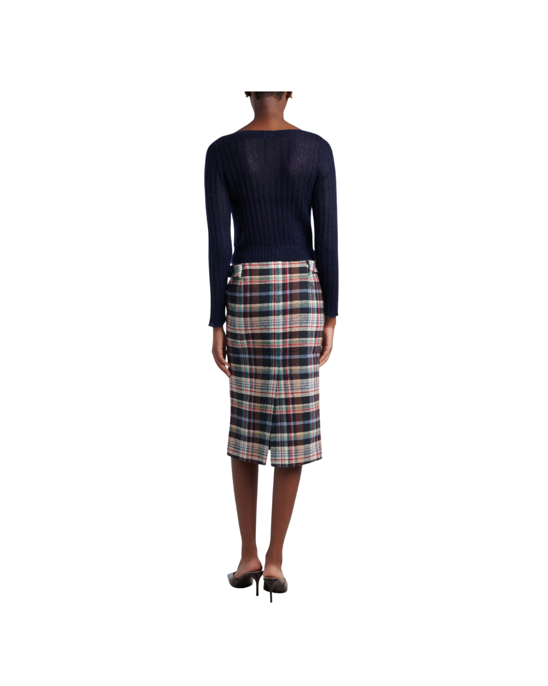 Bow Trimmed Straight Skirt