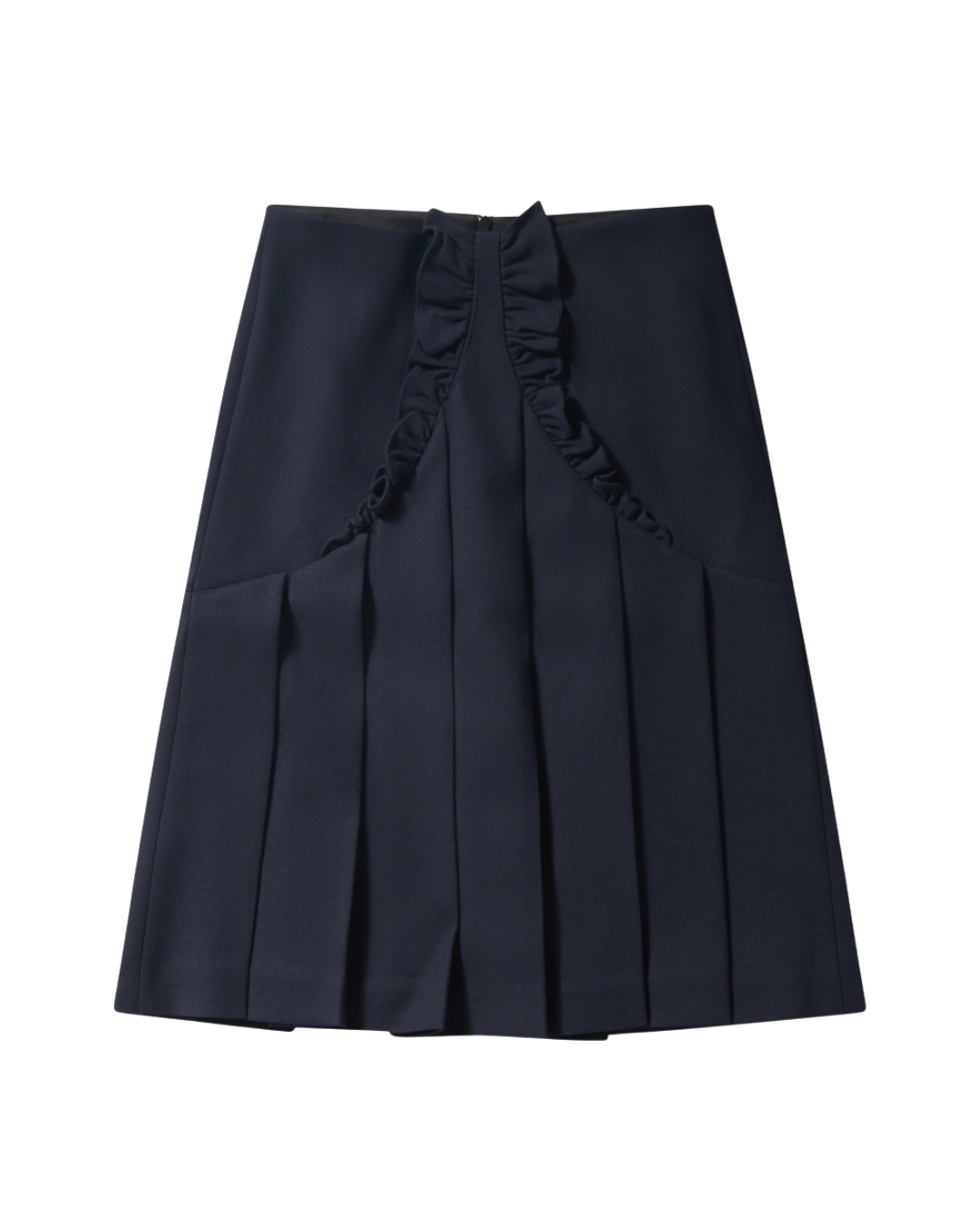 Lace Trim Pleated Skirt