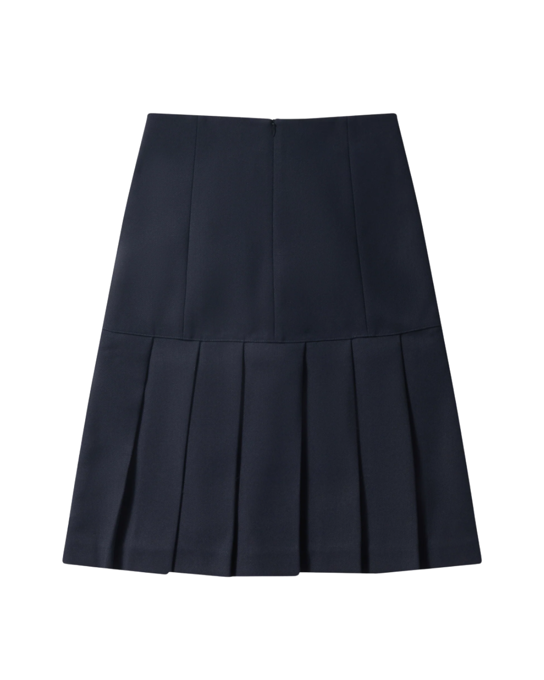Lace Trim Pleated Skirt
