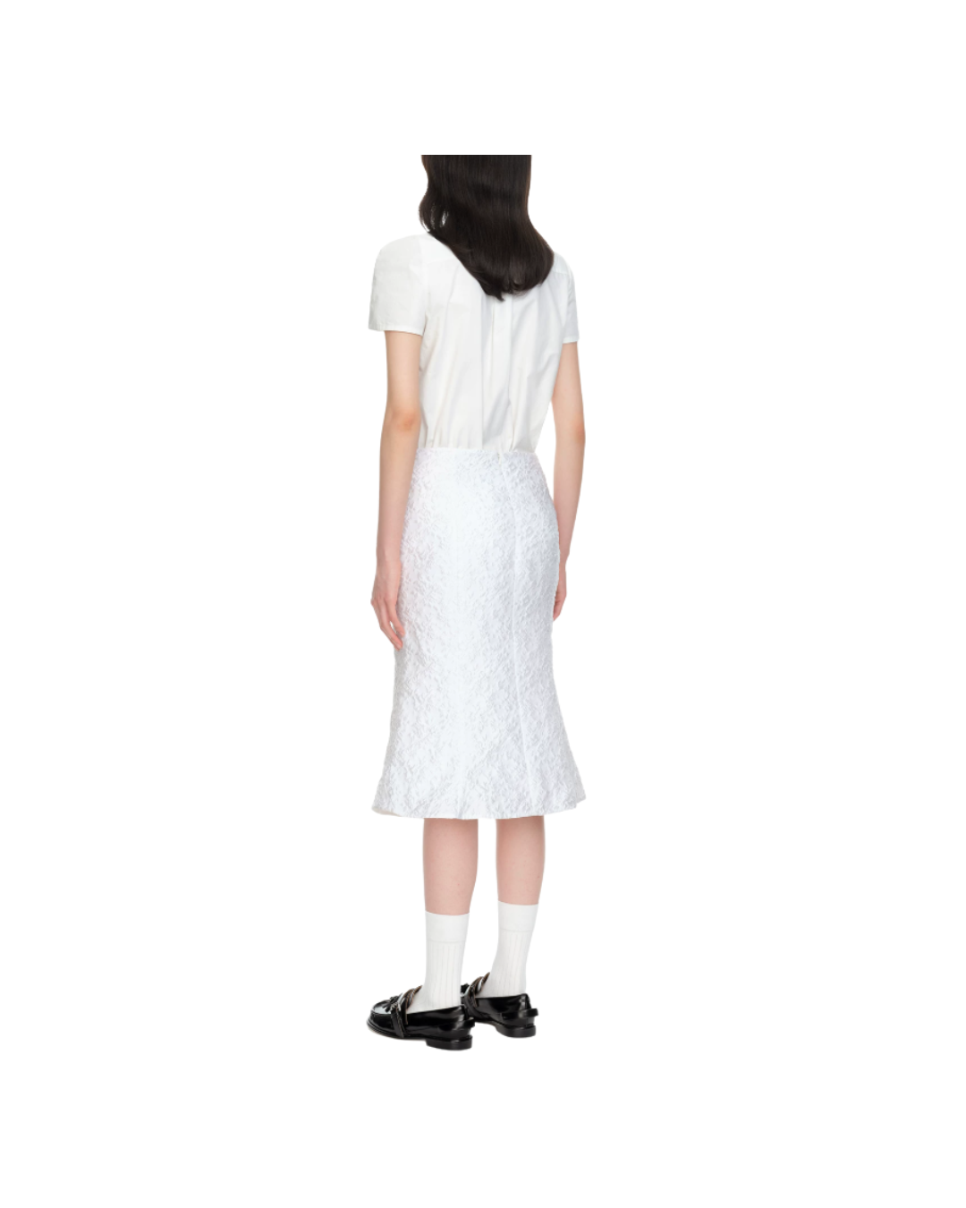 Round Narrow Collar Short Sleeve Shirt