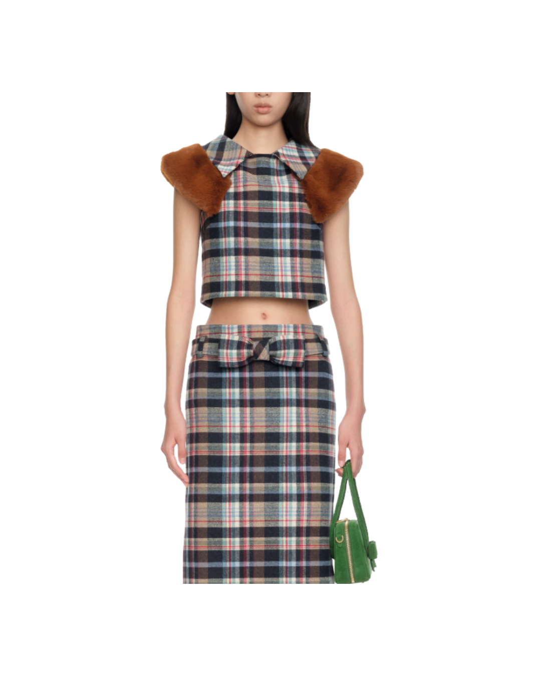 Lapel Sleeveless Crop Top