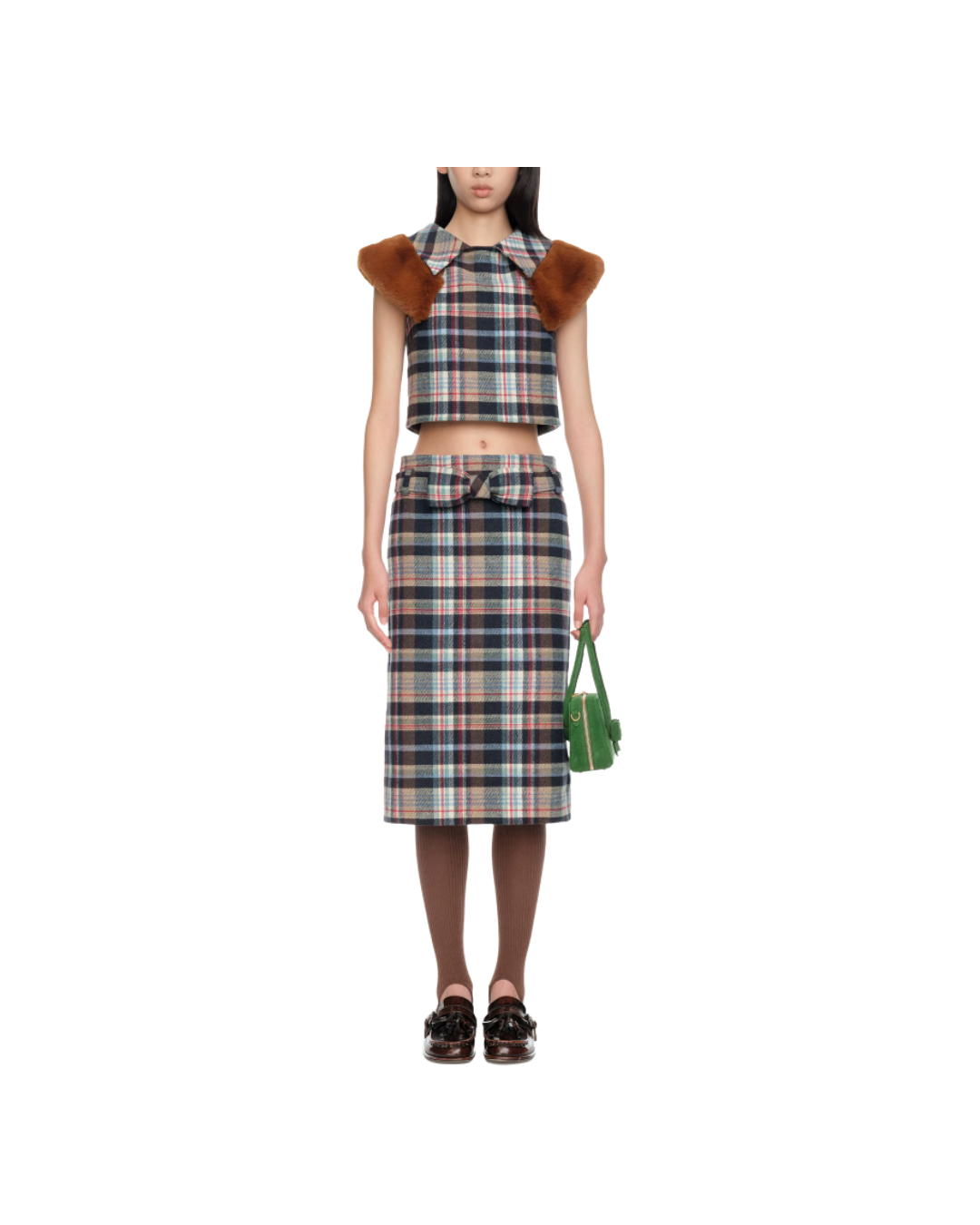 Lapel Sleeveless Crop Top