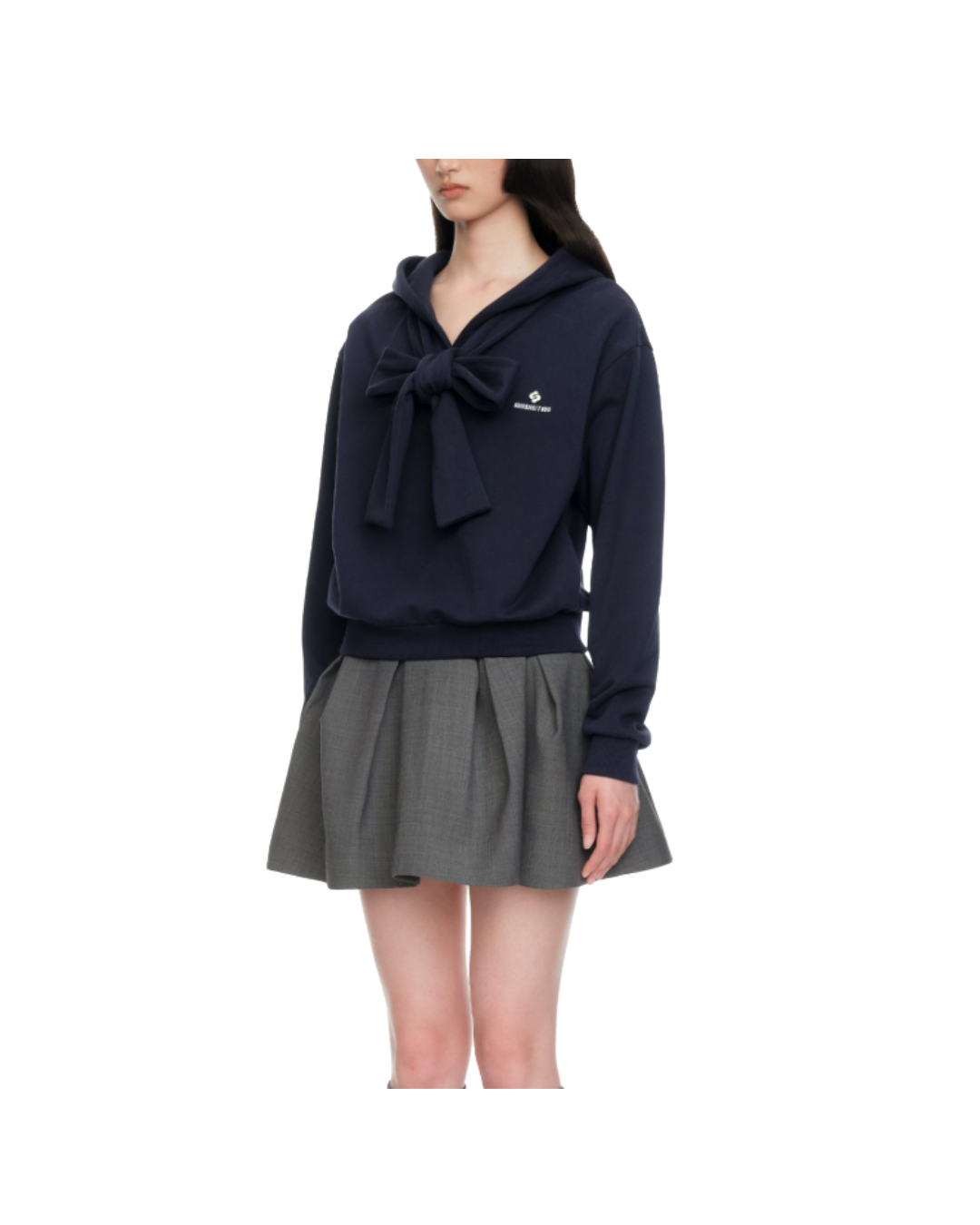 Tie Front Bow Hoodie