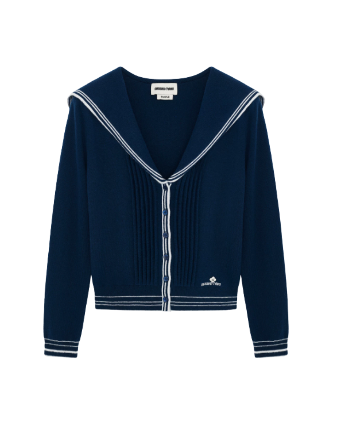 Sailor Collar Knit Cardigan
