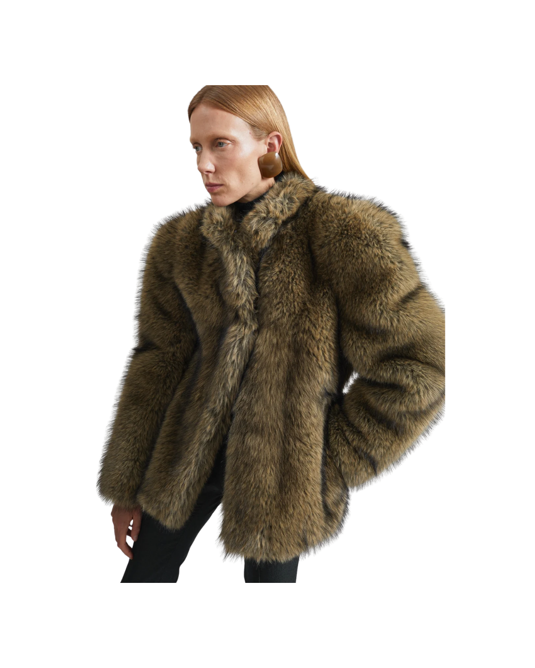 Denia Faux Fur Cinched Jacket
