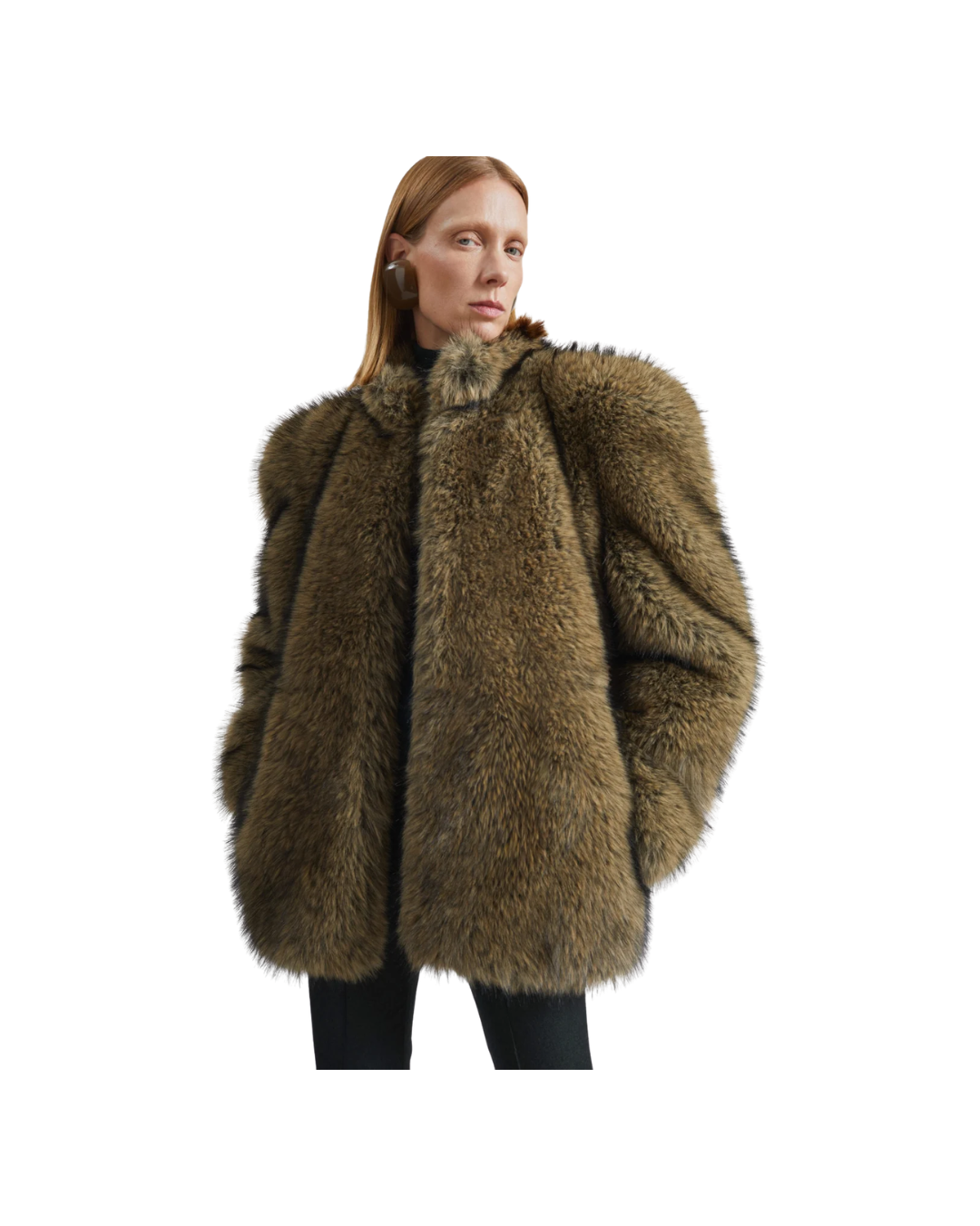Denia Faux Fur Cinched Jacket