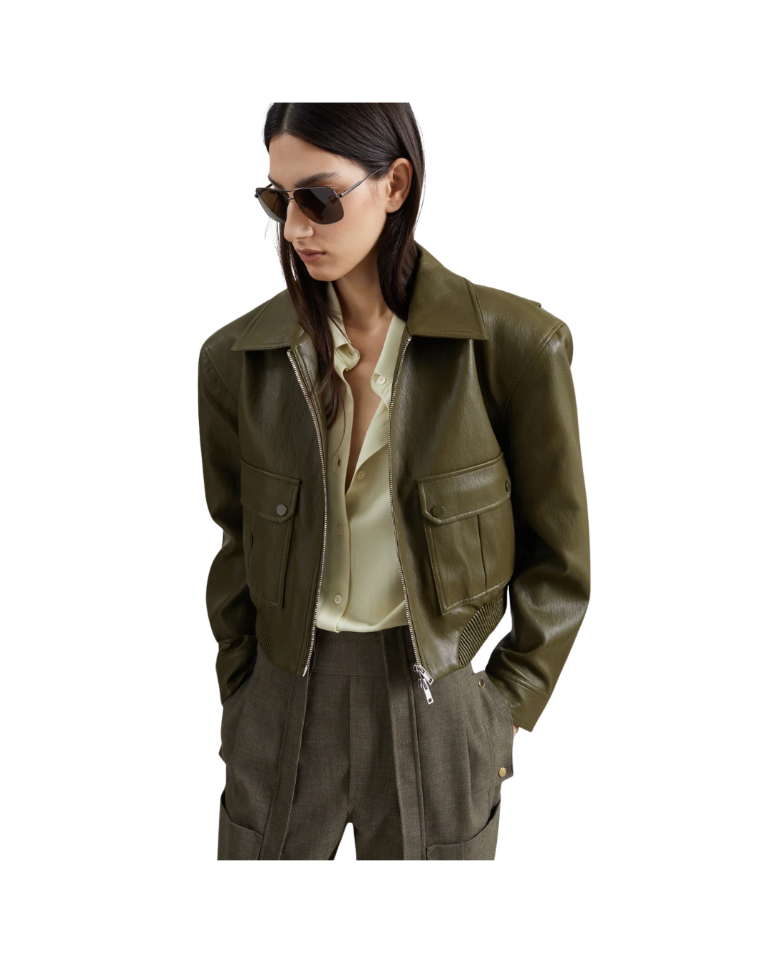 Val Faux Leather Padded Jacket