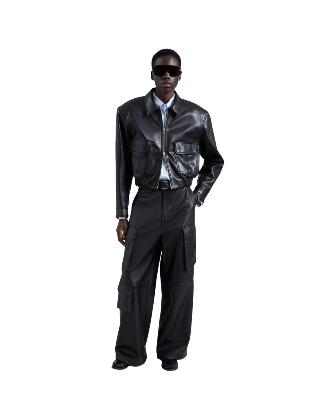 Val Faux Leather Padded Jacket