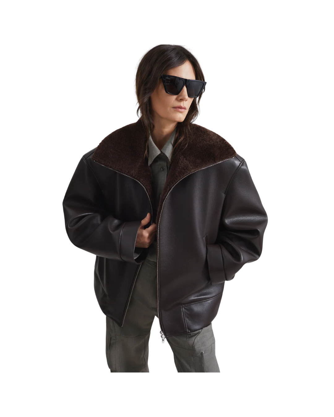 Aspen Shearling Collar Jacket