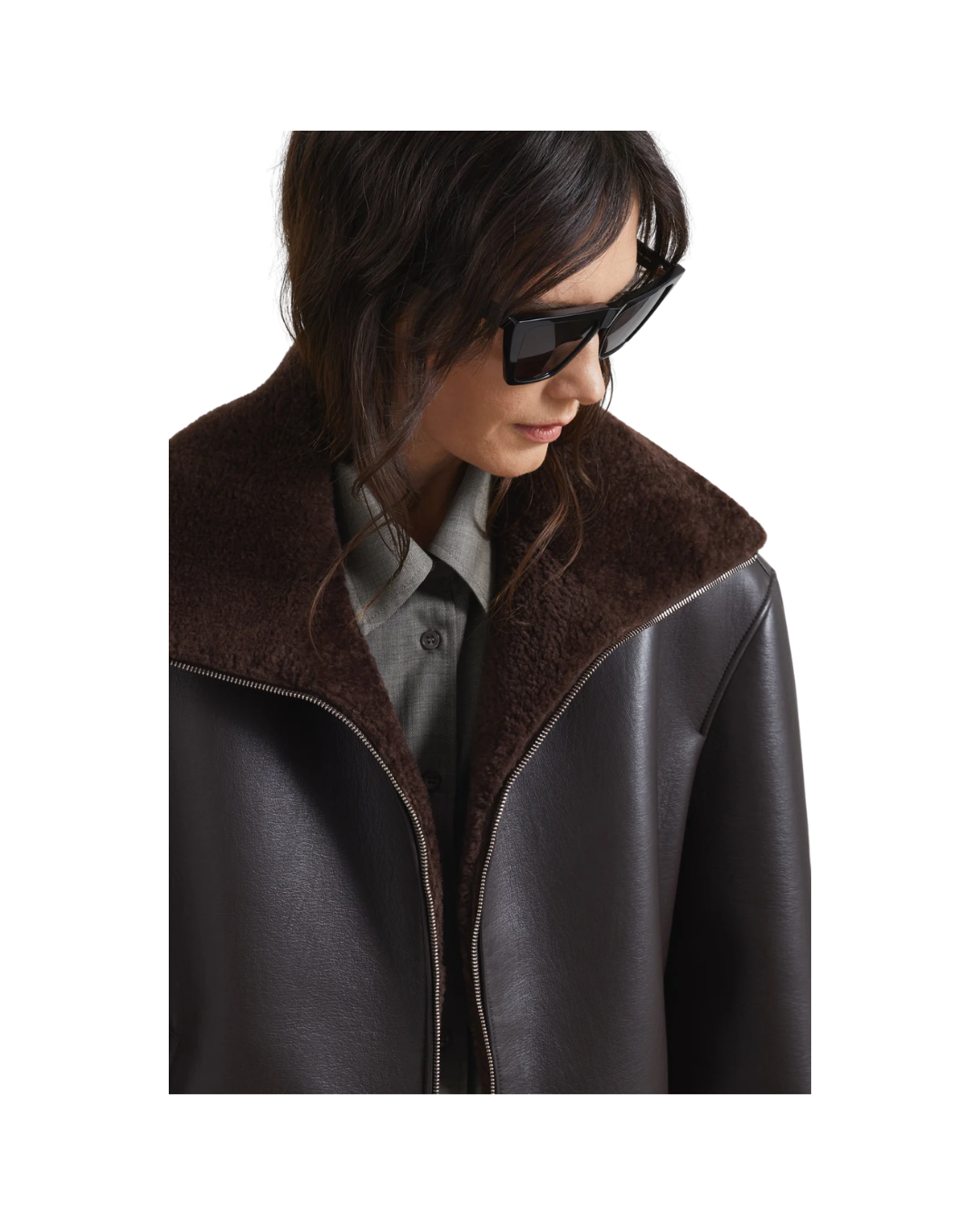 Aspen Shearling Collar Jacket