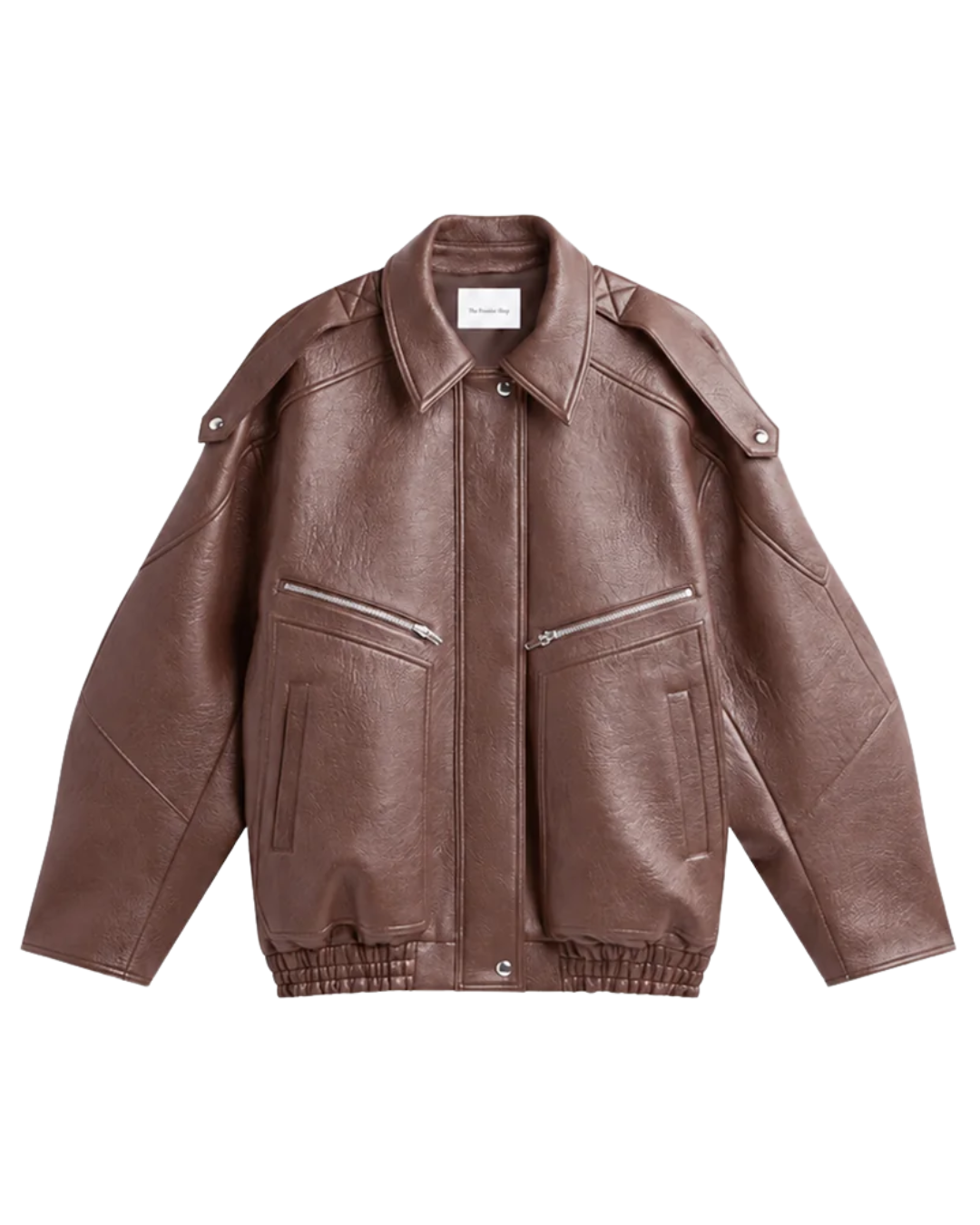 Hudson Faux Leather Bomber Jacket