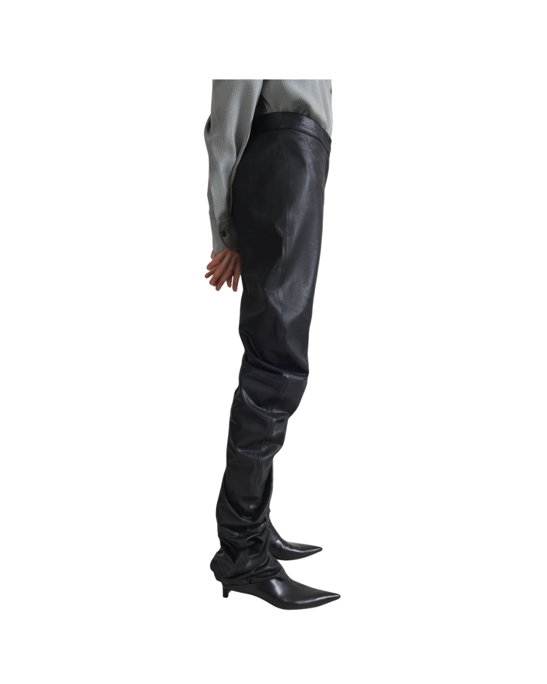 Jessa Leather Ruched Pants