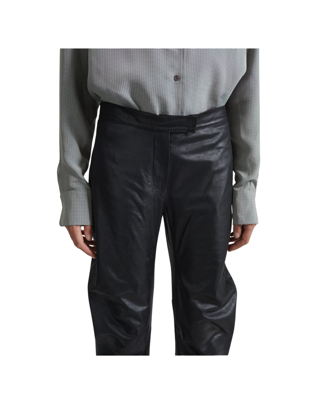 Jessa Leather Ruched Pants