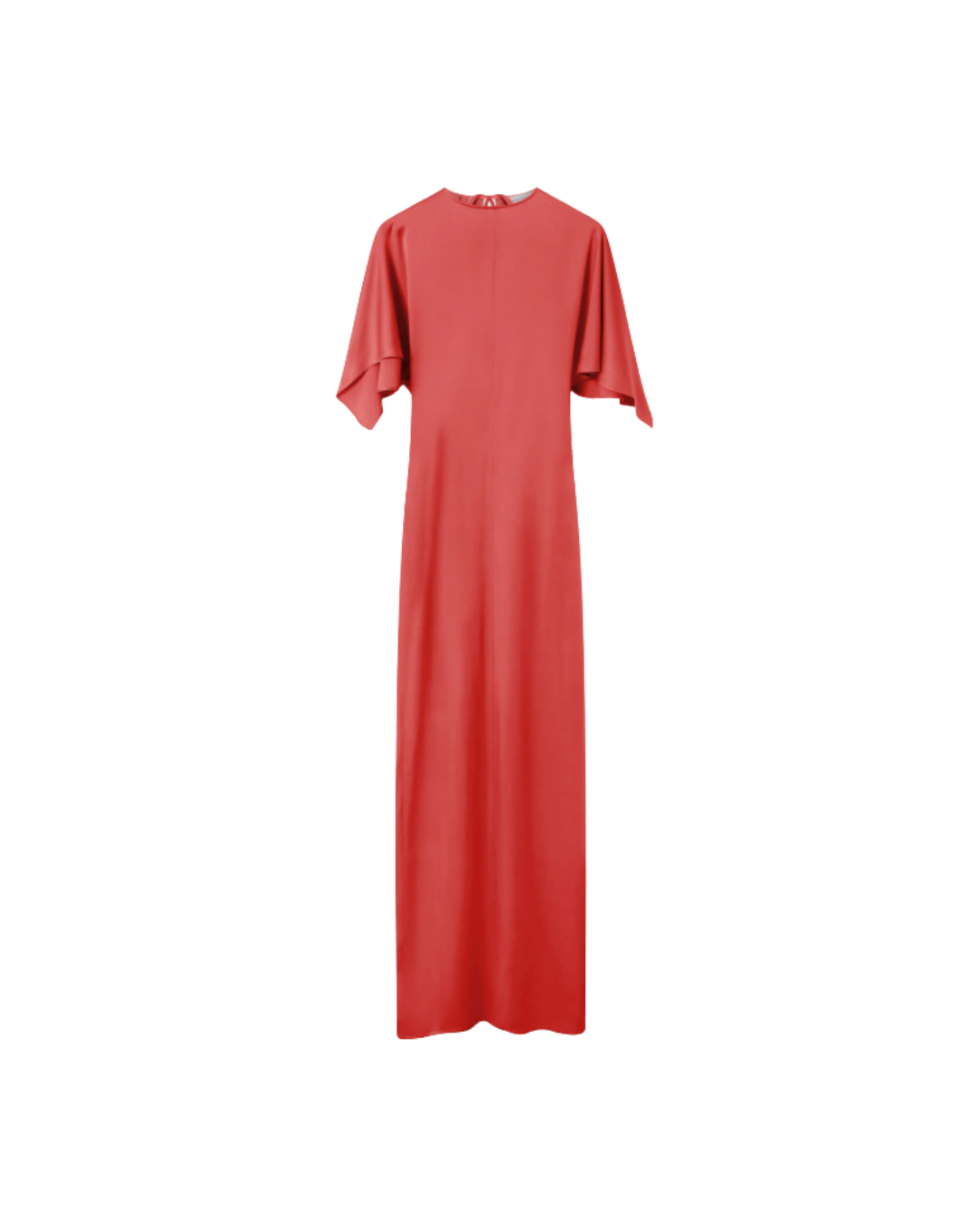 Handkerchief Sleeve Satin Dress