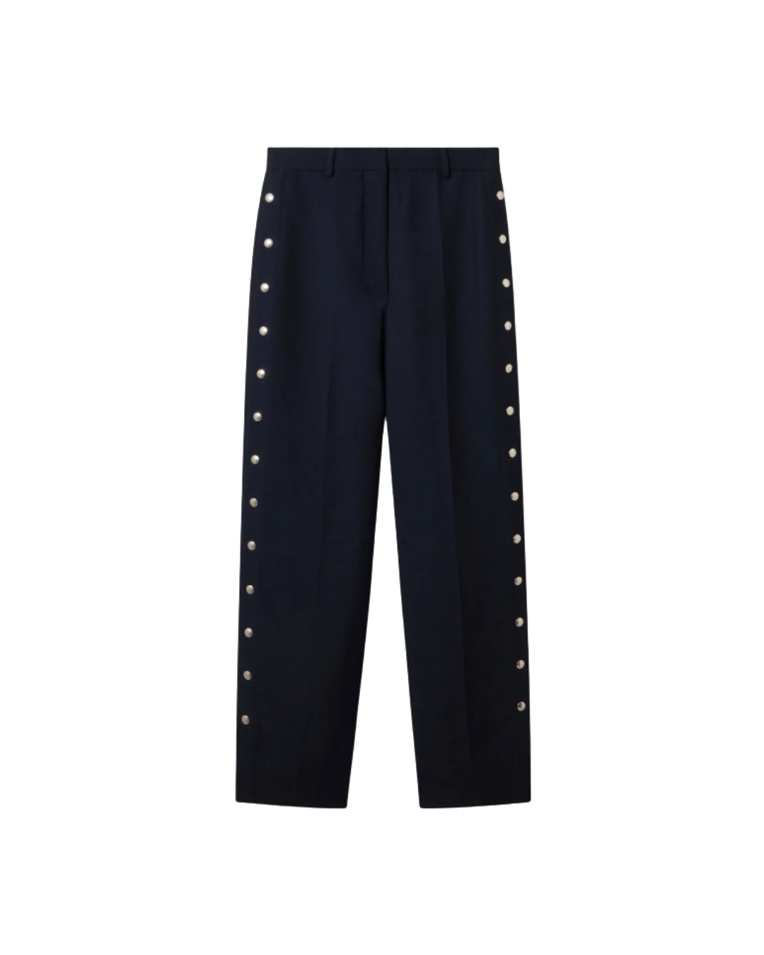 Snap-Detail Tailored Pants