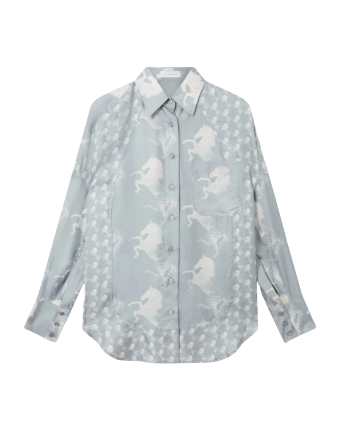 Horse Print Silk Shirt